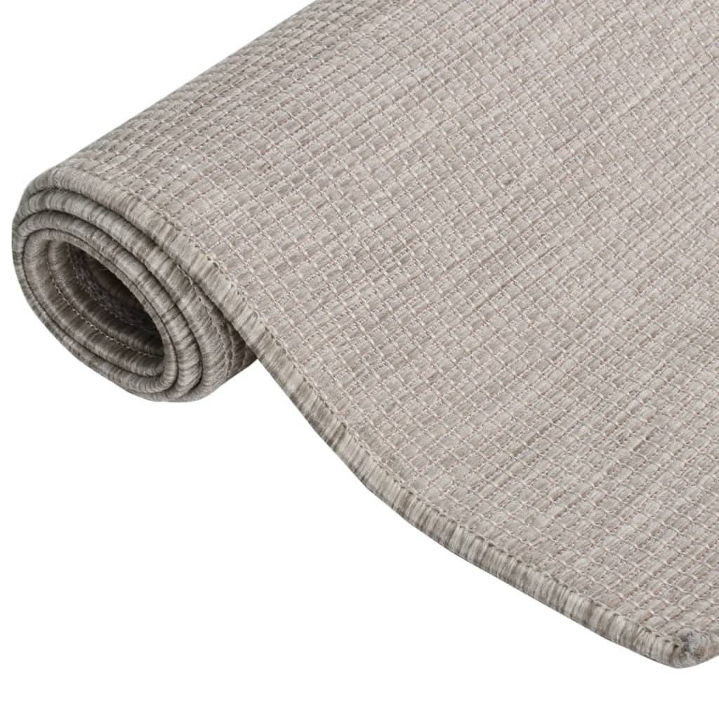 Tapis de Terrasse Moderne Tissage Plat en PP Résistant aux Intempéries Gris Clair 120x170 cm – ComfortXL Outdoor Living - Image 3