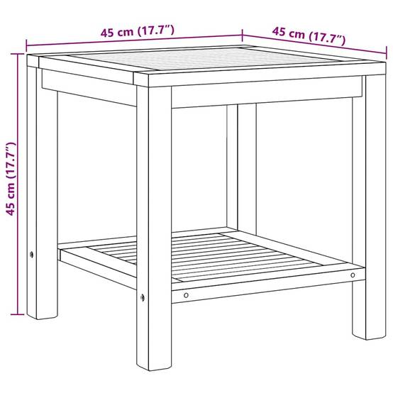 Table basse Bois de Teck Massif Marron 45 x 45 x 45 cm - PANGIVO - Image 8