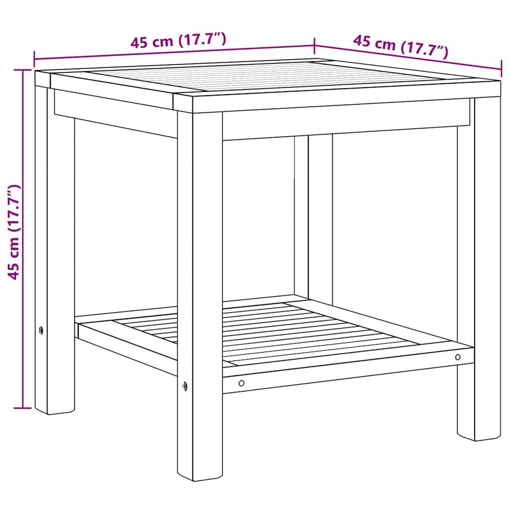 Table basse Bois de Teck Massif Marron 45 x 45 x 45 cm - PANGIVO - Image 8