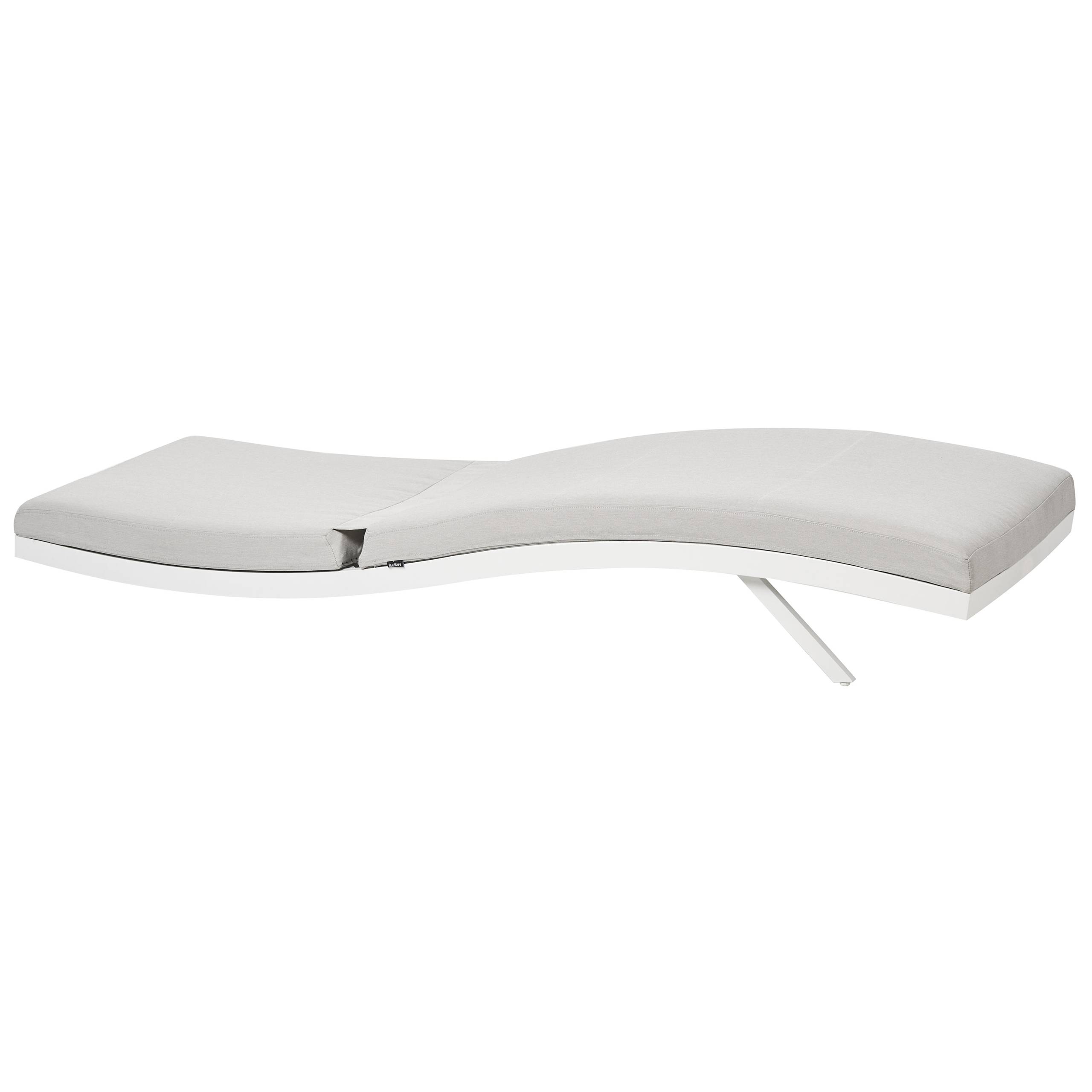 Beliani - Chaise longue Aluminium Gris clair AMELIA - Beliani - Image 5