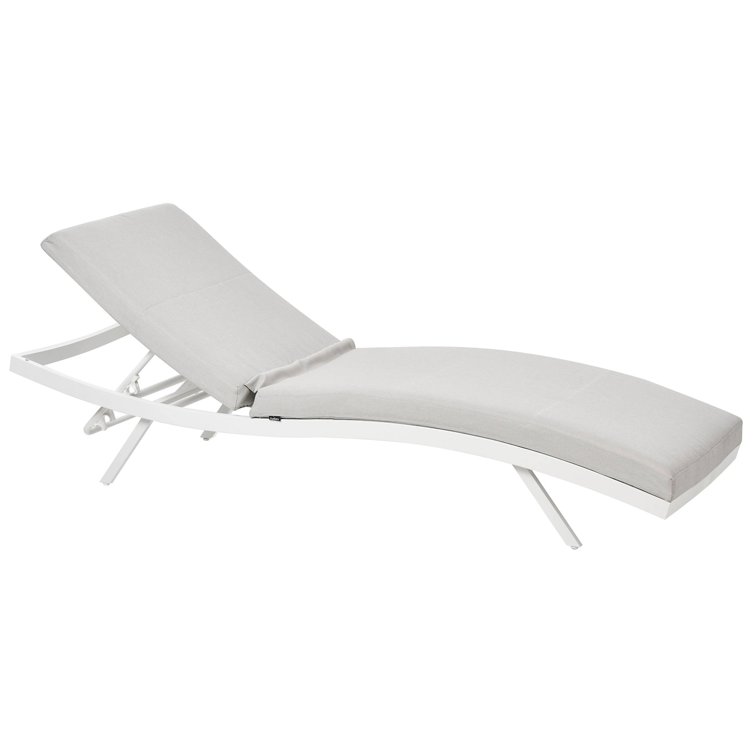 Beliani - Chaise longue Aluminium Gris clair AMELIA - Beliani - Image 4