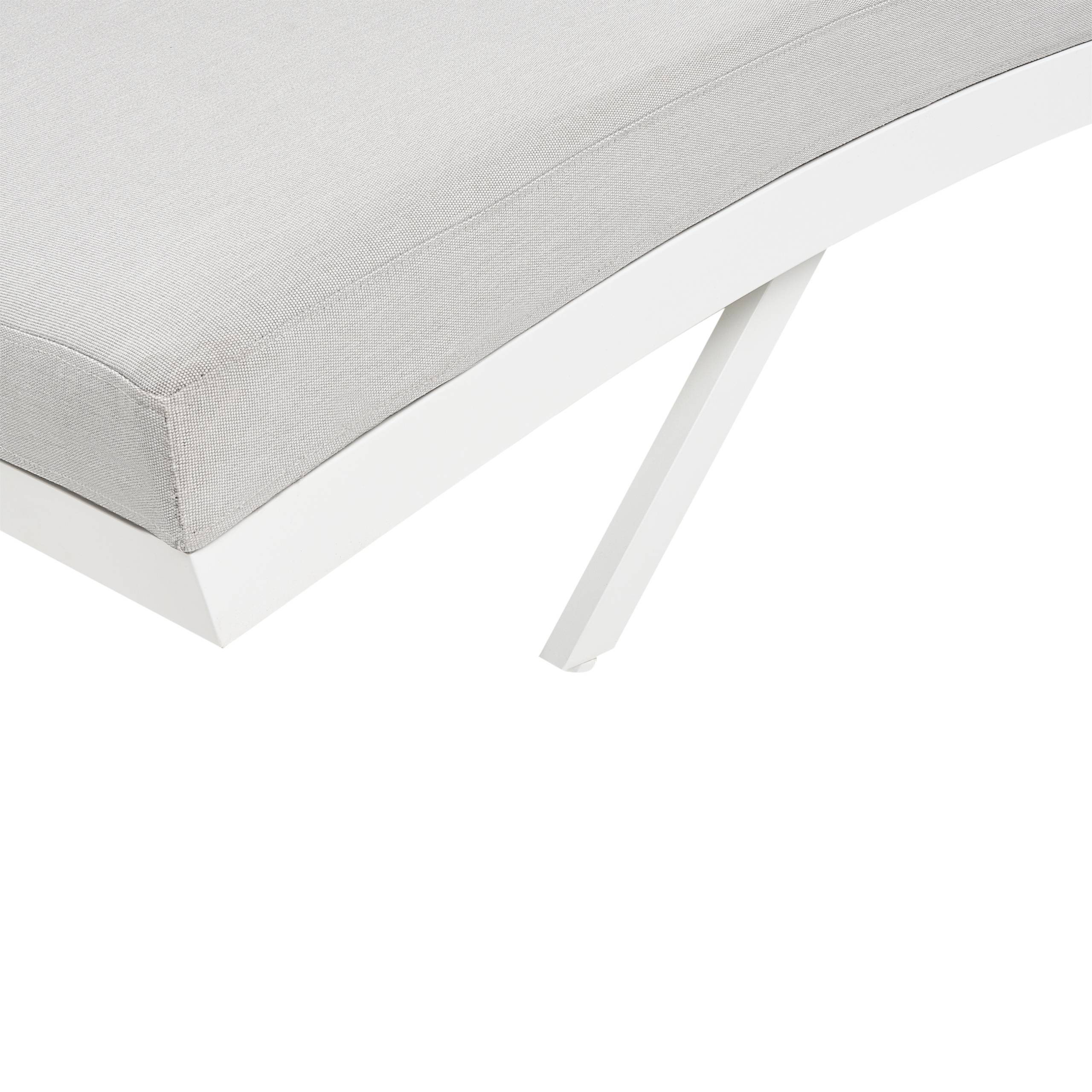 Beliani - Chaise longue Aluminium Gris clair AMELIA - Beliani - Image 8
