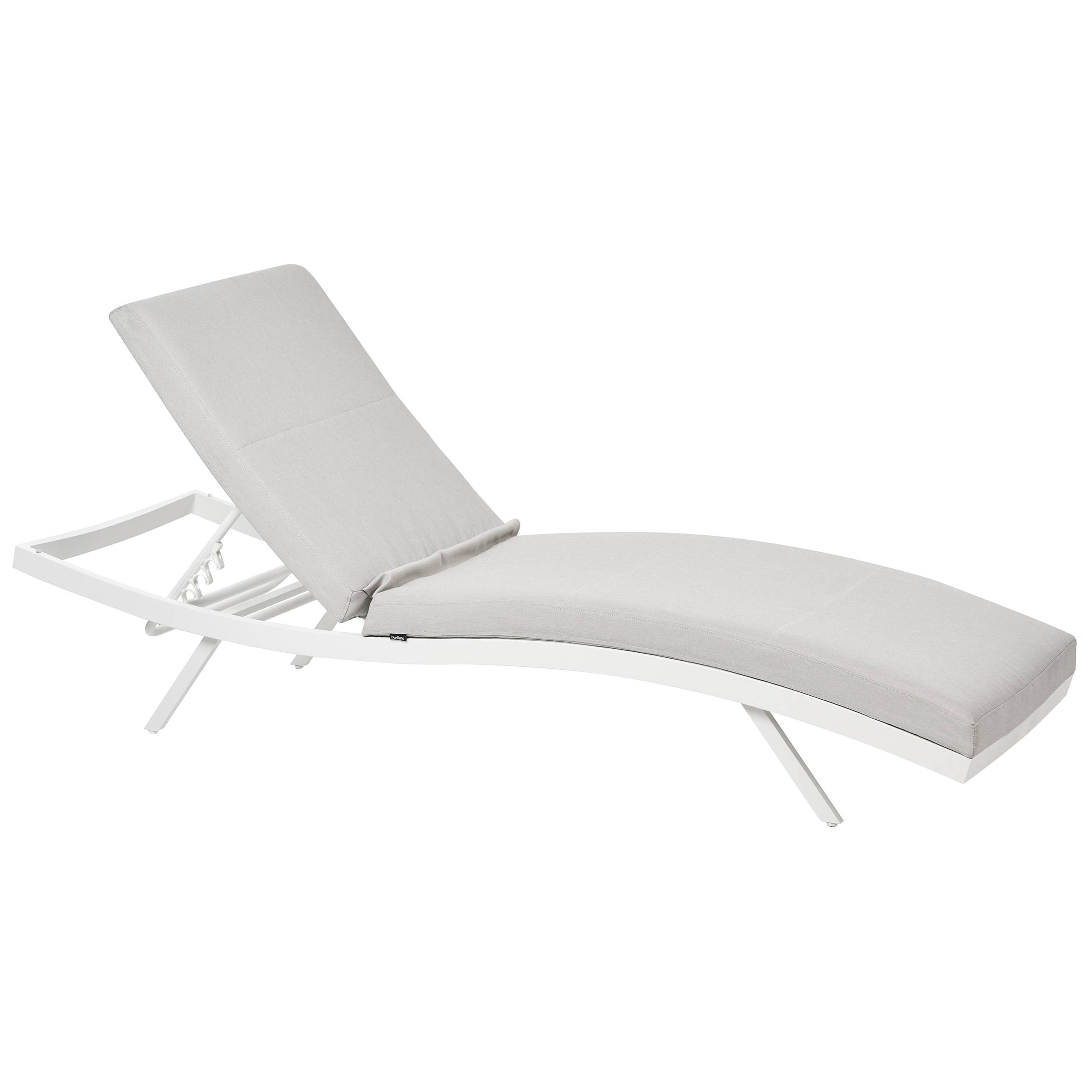 Beliani - Chaise longue Aluminium Gris clair AMELIA - Beliani - Image 2