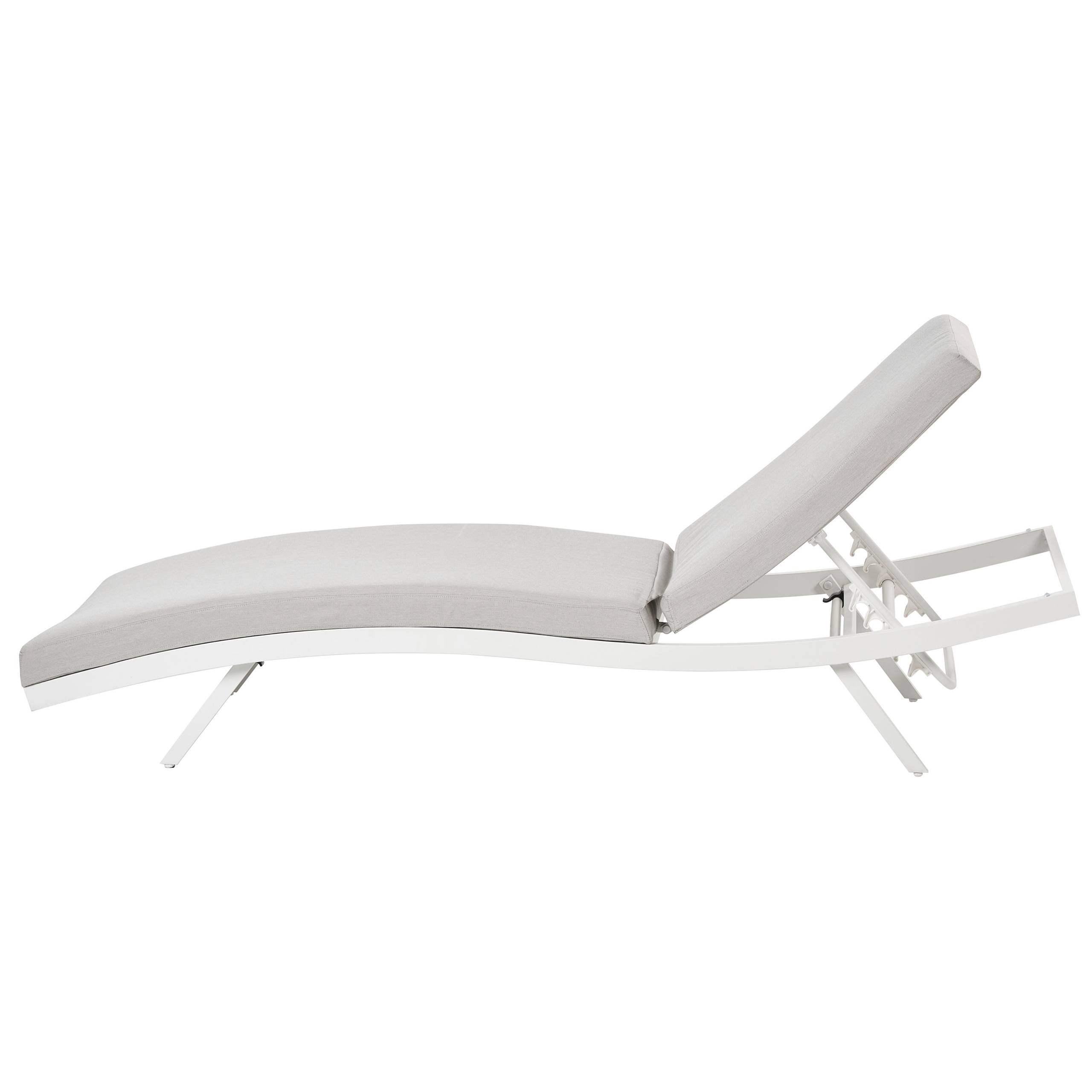 Beliani - Chaise longue Aluminium Gris clair AMELIA - Beliani - Image 7