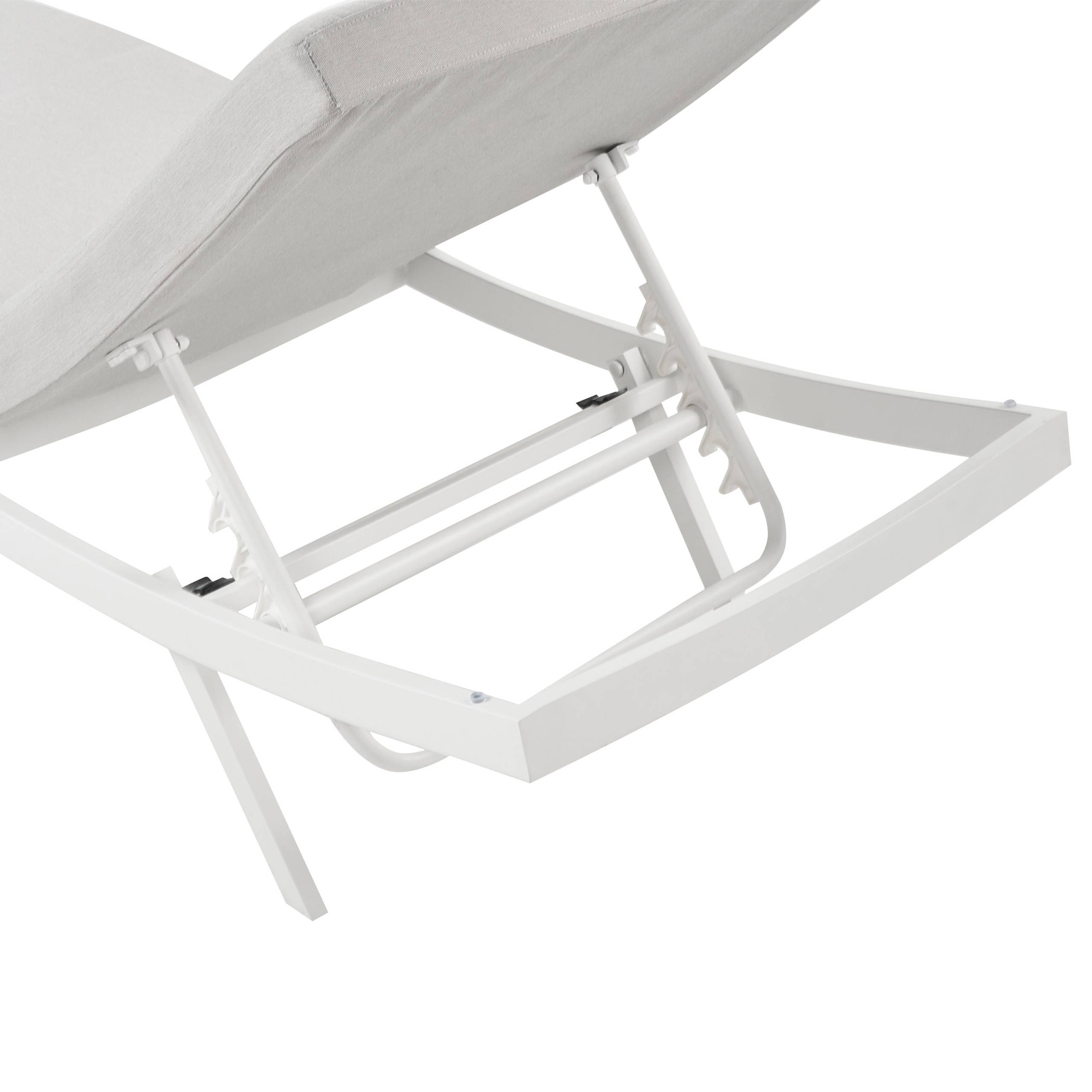Beliani - Chaise longue Aluminium Gris clair AMELIA - Beliani - Image 9