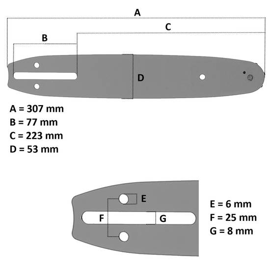 Gt Garden - Guide 10 pouces (26 cm) pour tronçonneuse élagueuse 25 cm3 - GT GARDEN - Image 2