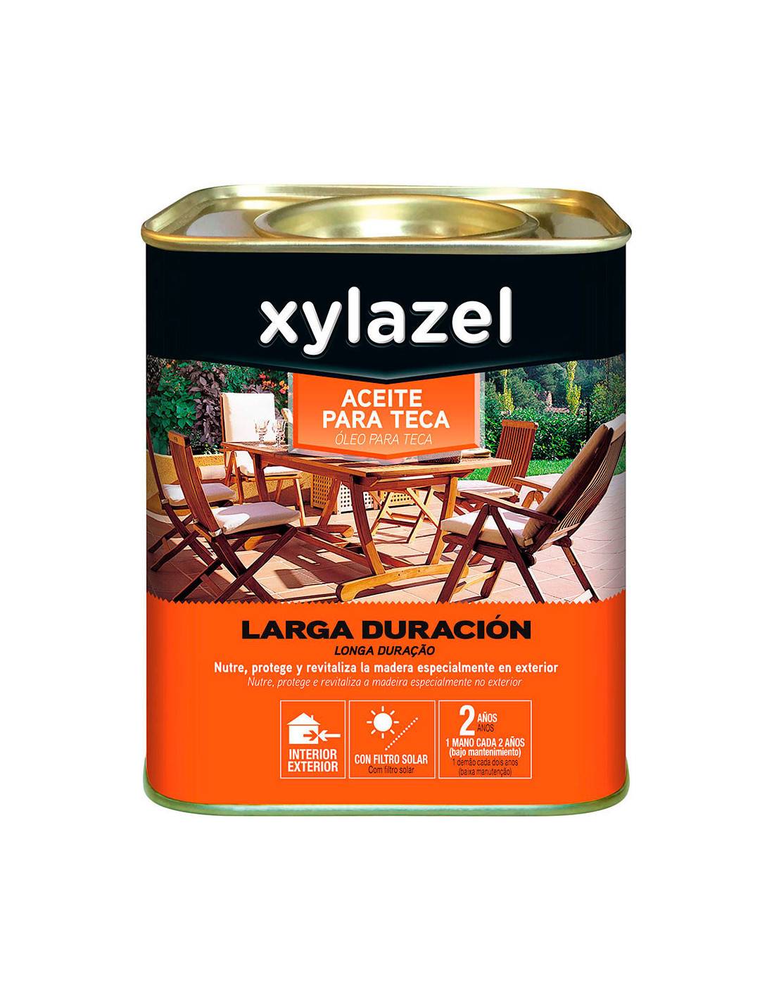 Xylazel Huile Pour Teck Longue Duree Couleur Chene 0.750l 5396294 - Image 1