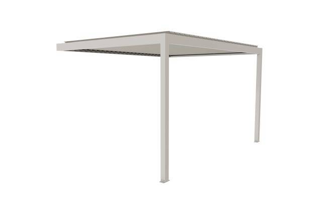 Pergola Bioclimatique Aluminium Adossée Blanc 4x3 Manuelle S ORIAL France - Image 8