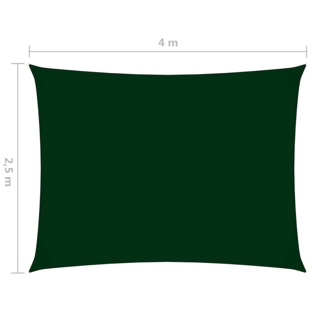 Helloshop26 - Voile toile d'ombrage parasol tissu oxford rectangulaire 2,5 x 4 m vert foncé - Image 6