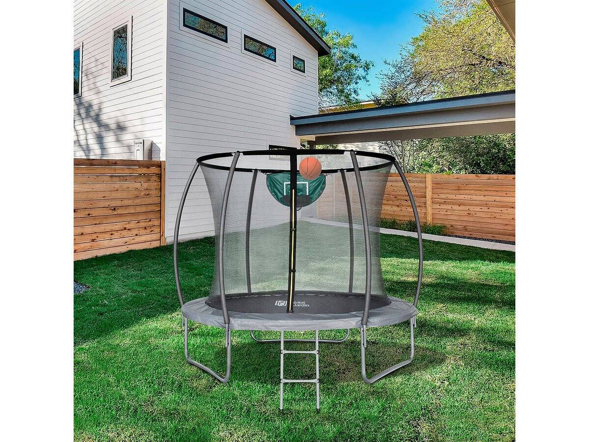 Habitat Et Jardin - Trampoline Avec Filet Intérieur "jumper" - ø 4,60 M - Gris -habitat Et Jardin - Image 2