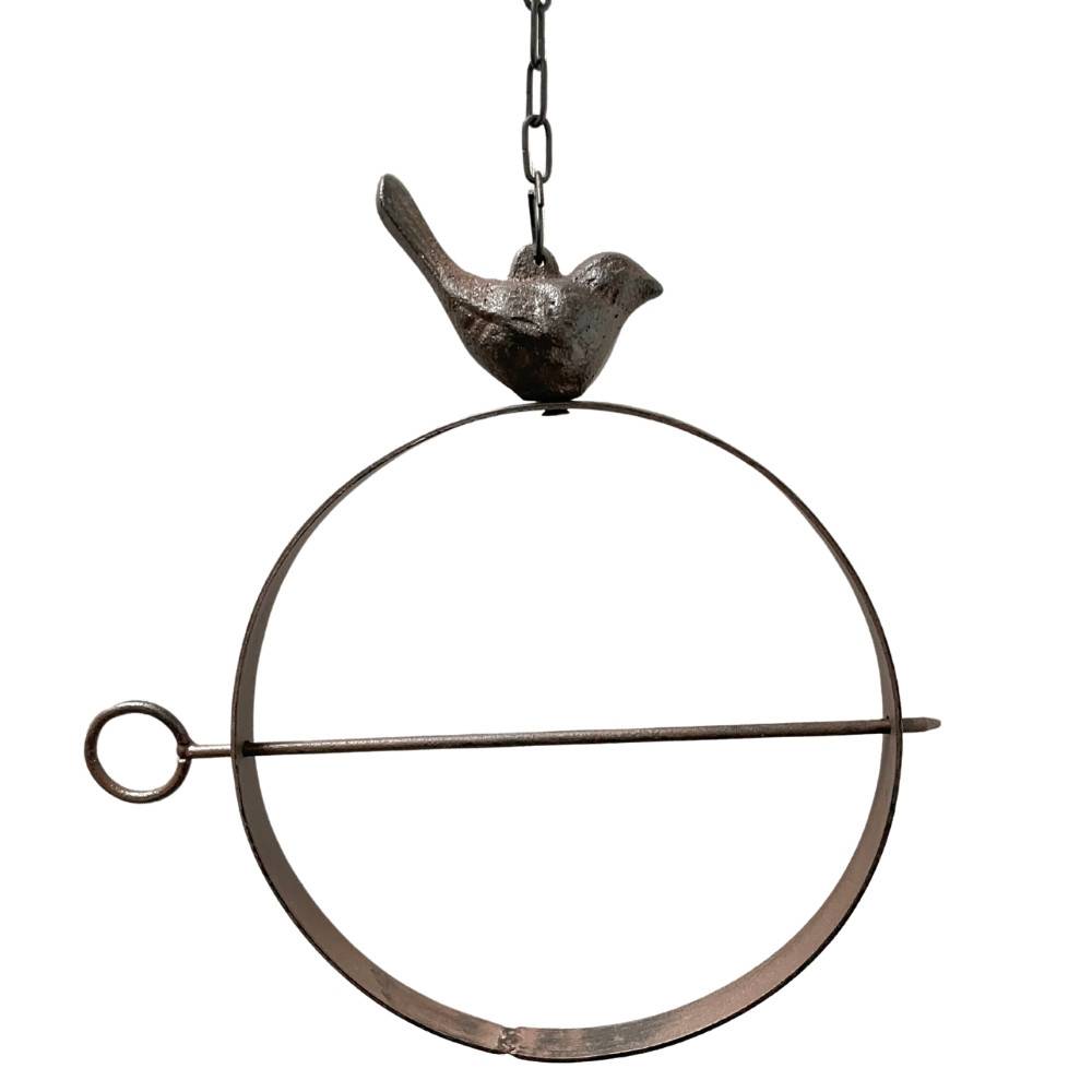 ° Support en métal et en fonte marron 18 x 39.5 cm Chemin de campagne - Image 1