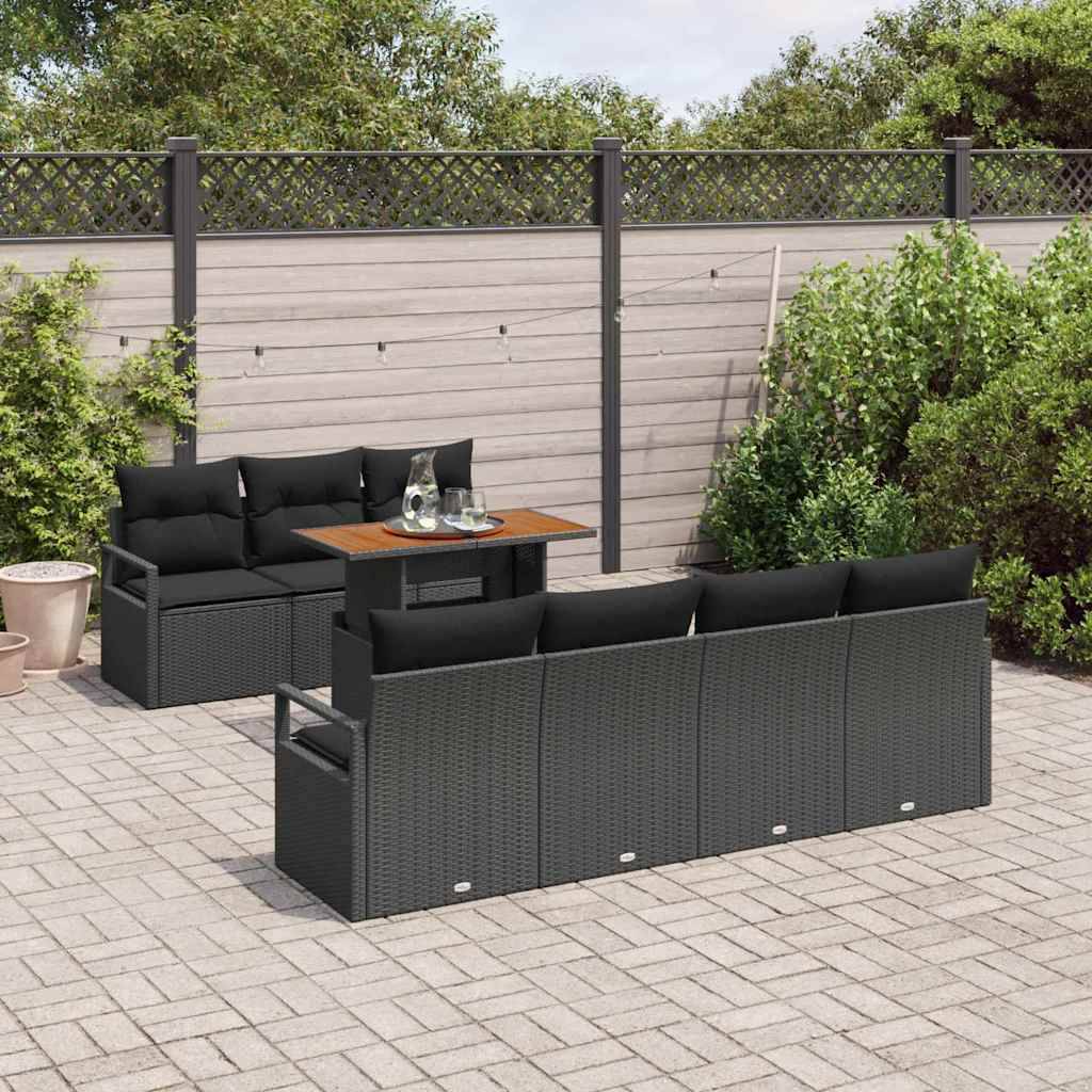 ComfortXL - Canapé Extérieur Modulable 8 Pièces Noir et Marron en Polyrotin avec Coffres et Pieds Ajustables – ComfortXL Outdoor Living - Image 3