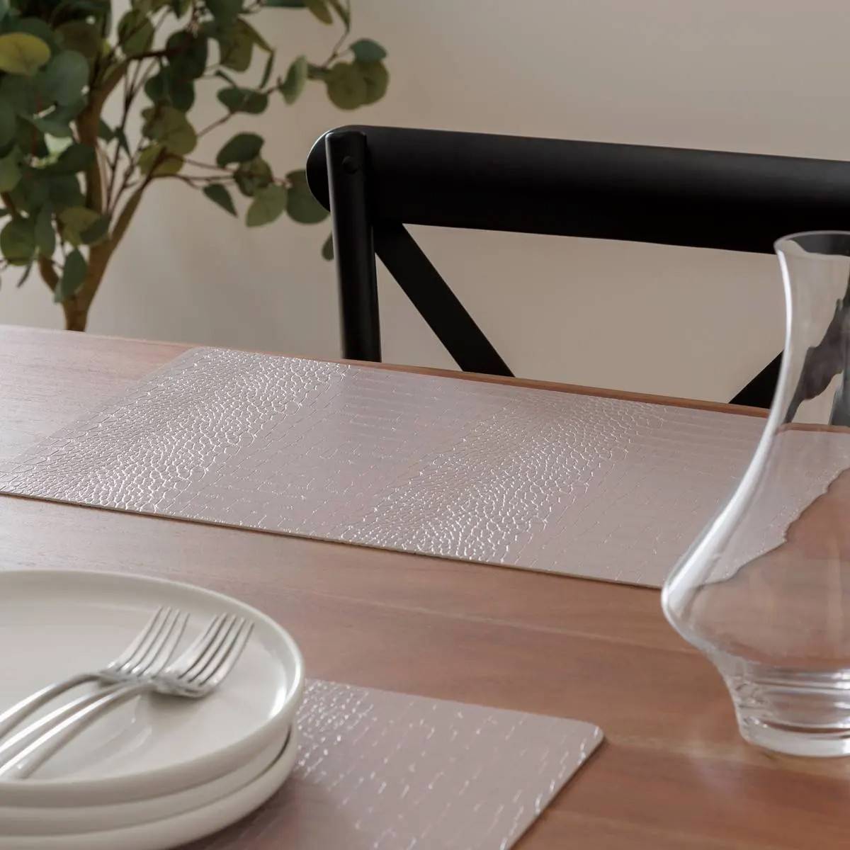 Atmosphera - Set de Table Imprimé "Croco" 33x49cm Beige - Image 2