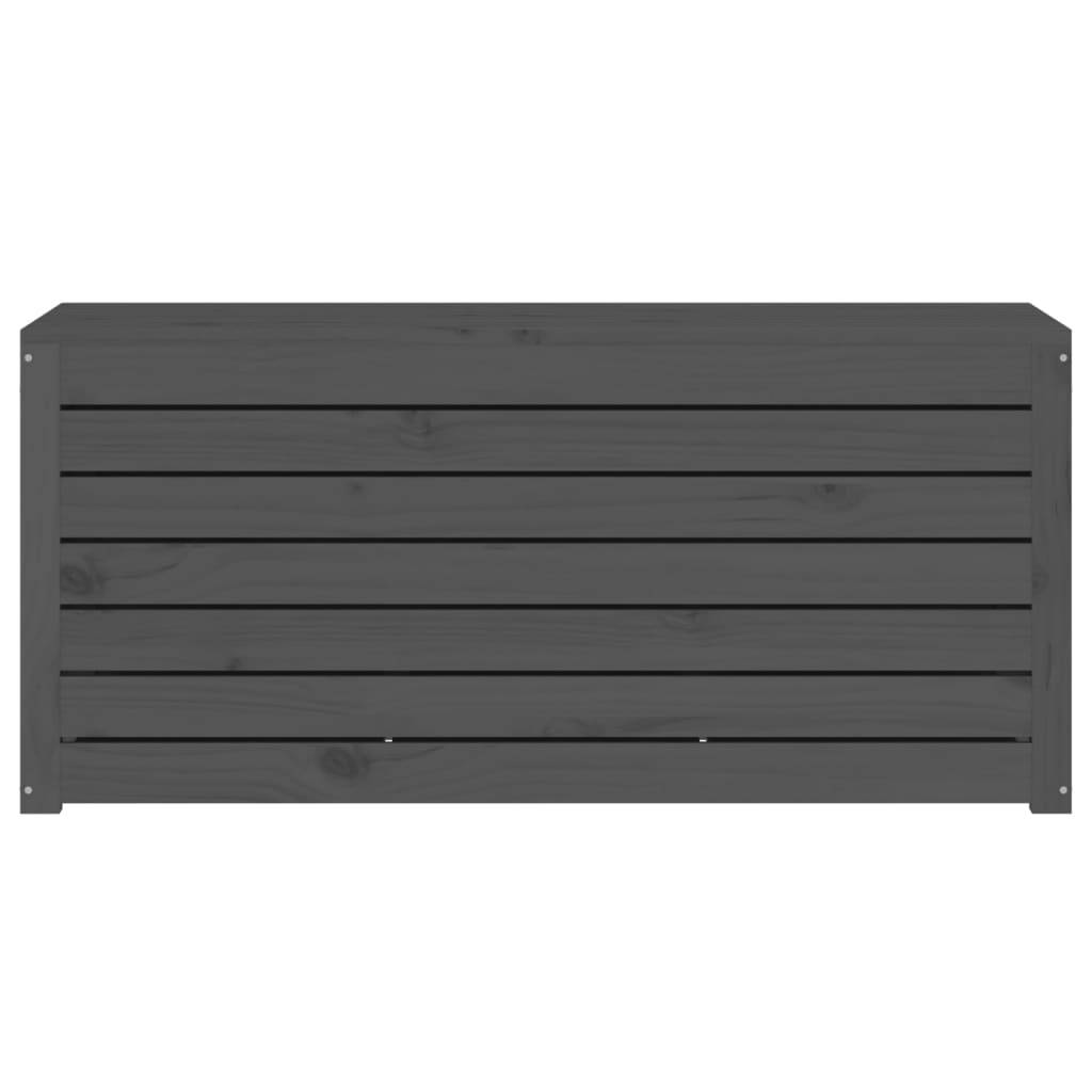 ComfortXL - Boîte de Rangement d'Extérieur en Bois de Pin Massif avec Assise pour Terrasse Gris 101x50,5x46,5 cm – ComfortXL Outdoor Living - Image 5