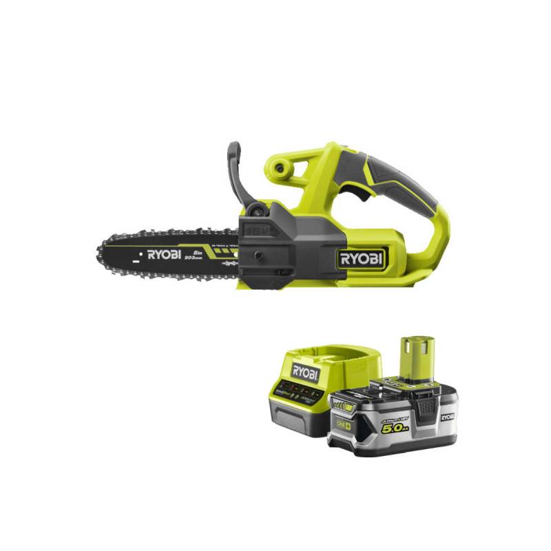 Ryobi - Pack RYOBI Tronçonneuse 18V One+ RY18CS20A-0 - 1 Batterie 5.0Ah - 1 Chargeur rapide RC18120-150 - Image 1