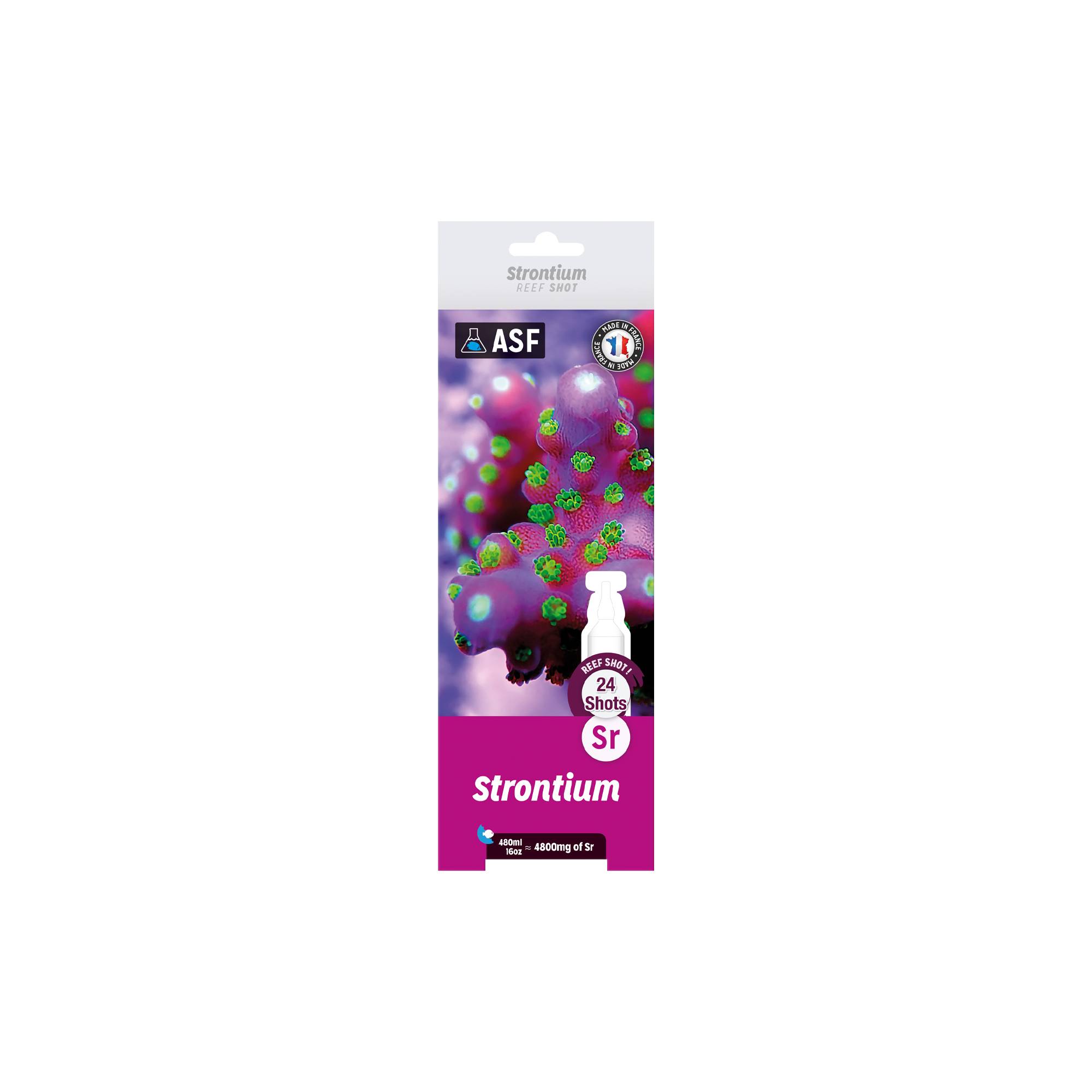 Reef Shot Strontium Minéral récifal 24x20 ml - AQUARIUM SYSTEMS - Gamm vert