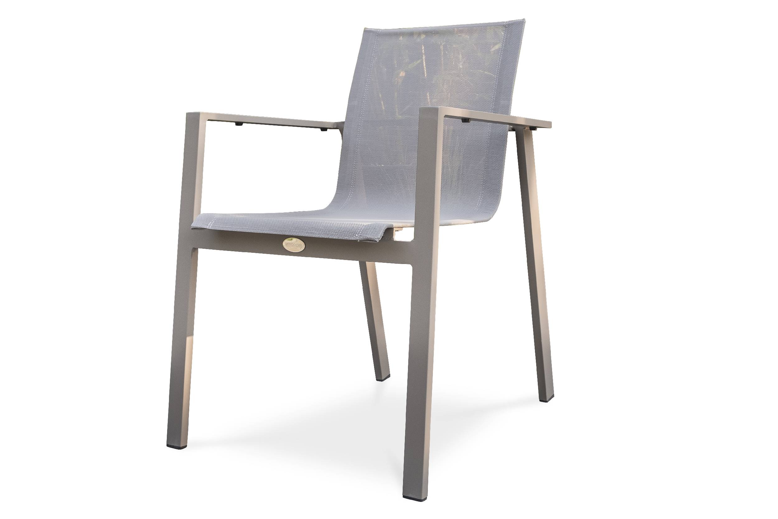 Dcb Garden - Fauteuil de jardin ZAHARA en aluminium et textilène taupe - DCB GARDEN - Image 5