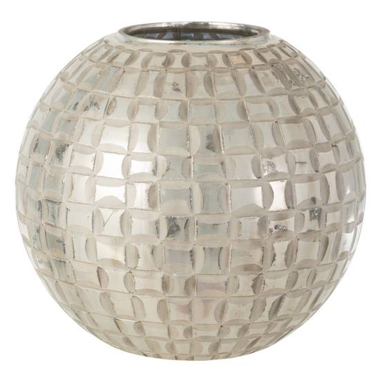 Photophore Déco en Verre "Alara" 29cm Gris - Image 1