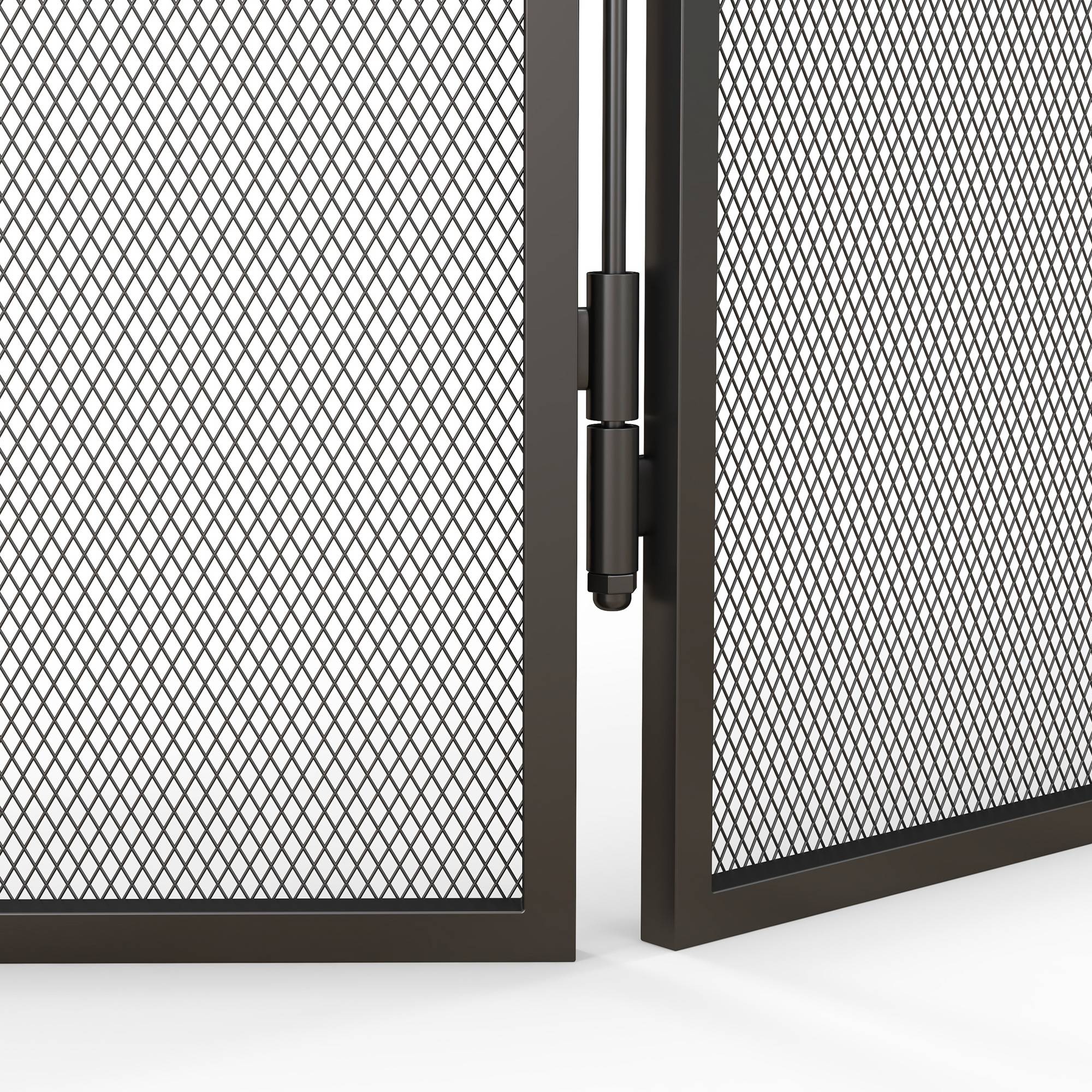 ComfortXL - Pare-feu de cheminée pliable 3 panneaux en métal design flèche pour salon Noir – ComfortXL Outdoor Living - Image 7