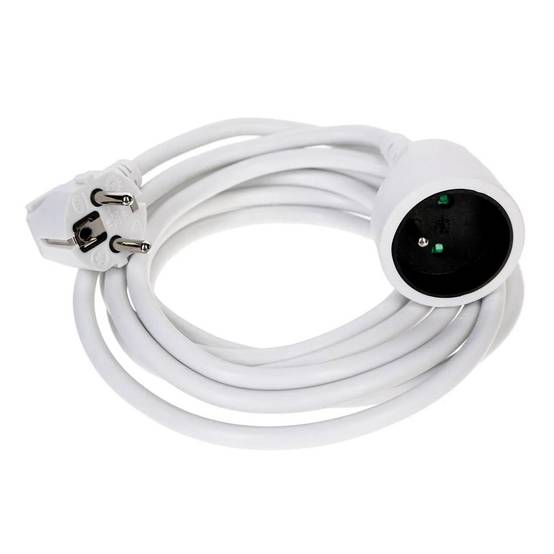 Rallonge Electrique "Terre" 3m Blanc - Image 1