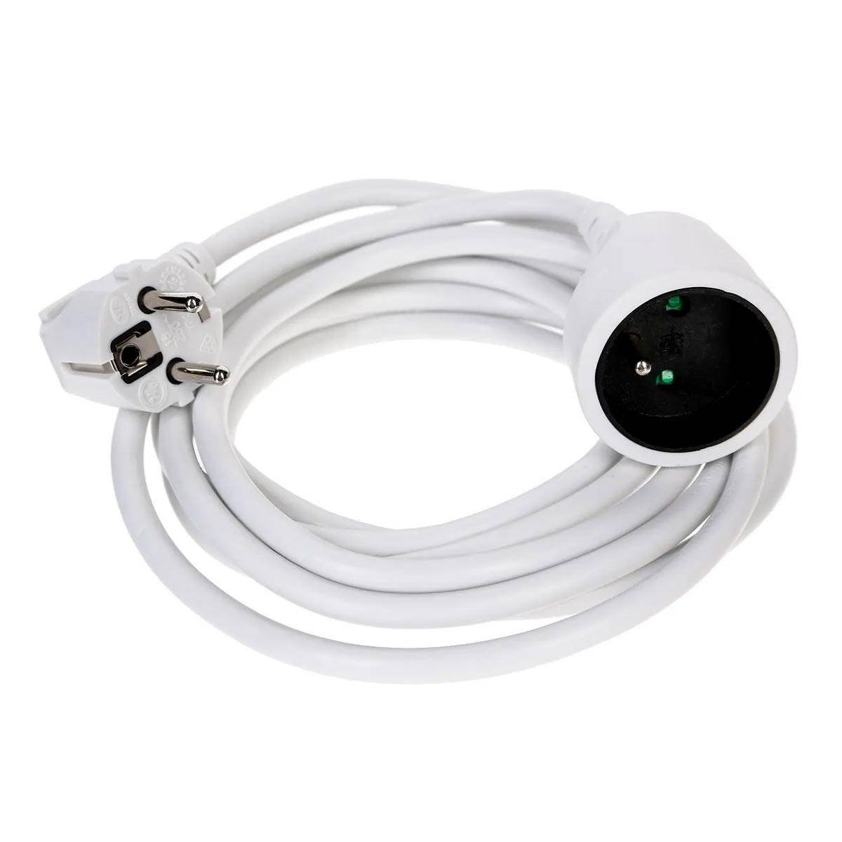 Rallonge Electrique "Terre" 3m Blanc - Image 1