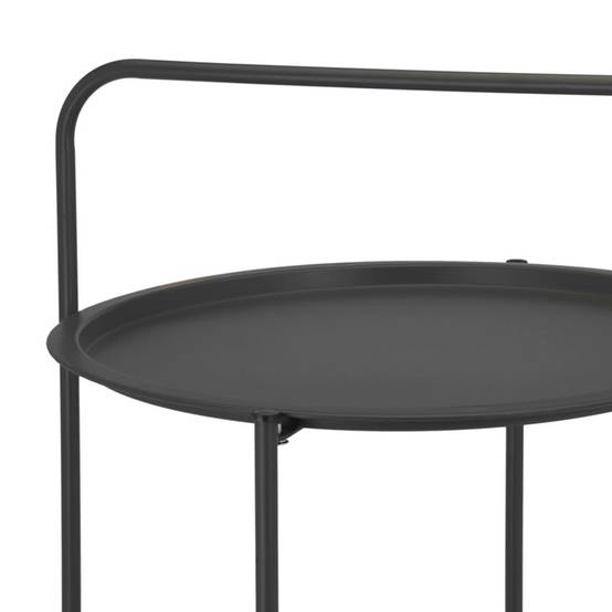 Table basse 2 plateaux anthracite Ø50 cm - Cémonjardin - Image 2