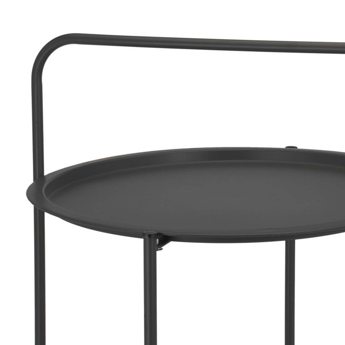Table basse 2 plateaux anthracite Ø50 cm - Cémonjardin - Image 2