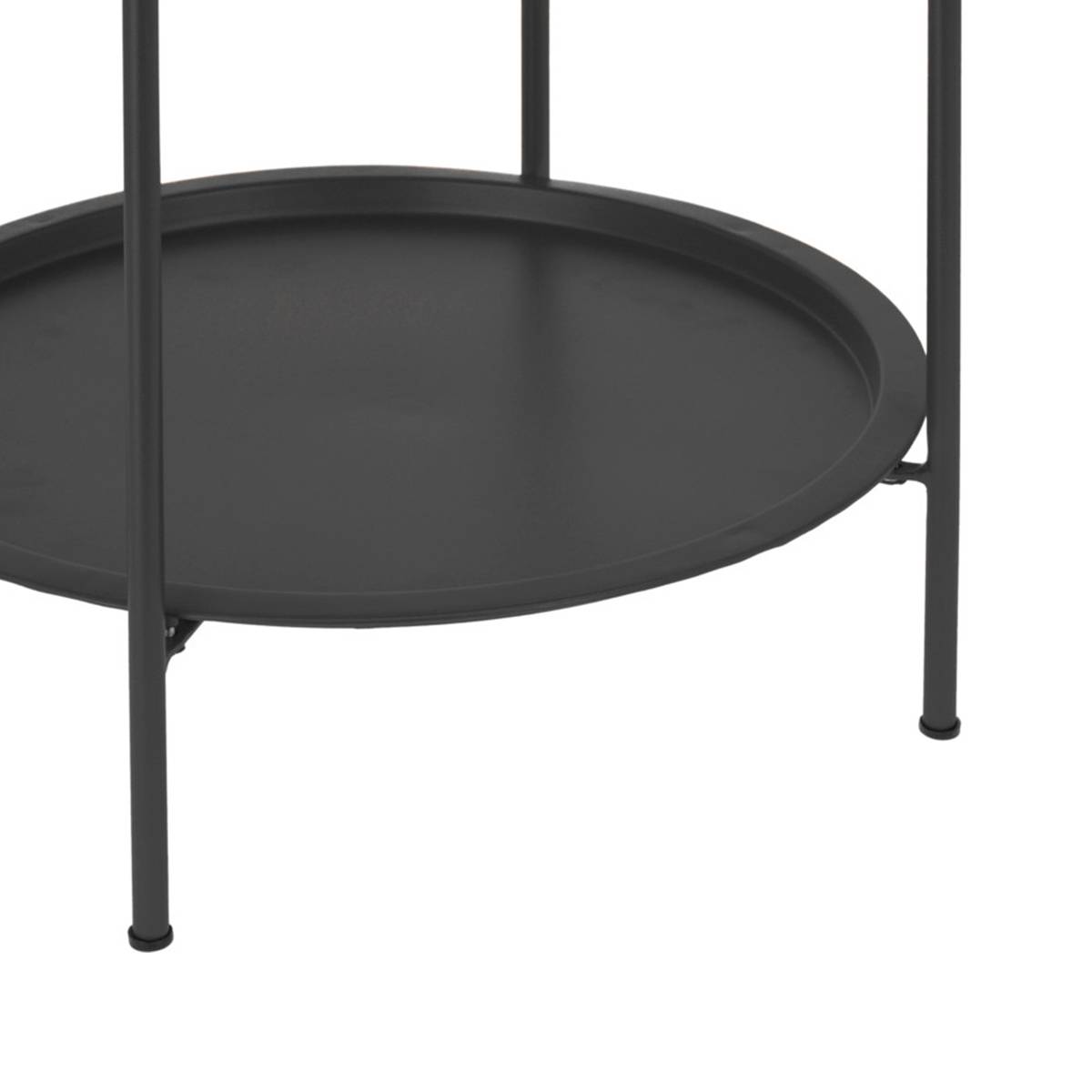 Table basse 2 plateaux anthracite Ø50 cm - Cémonjardin - Image 3