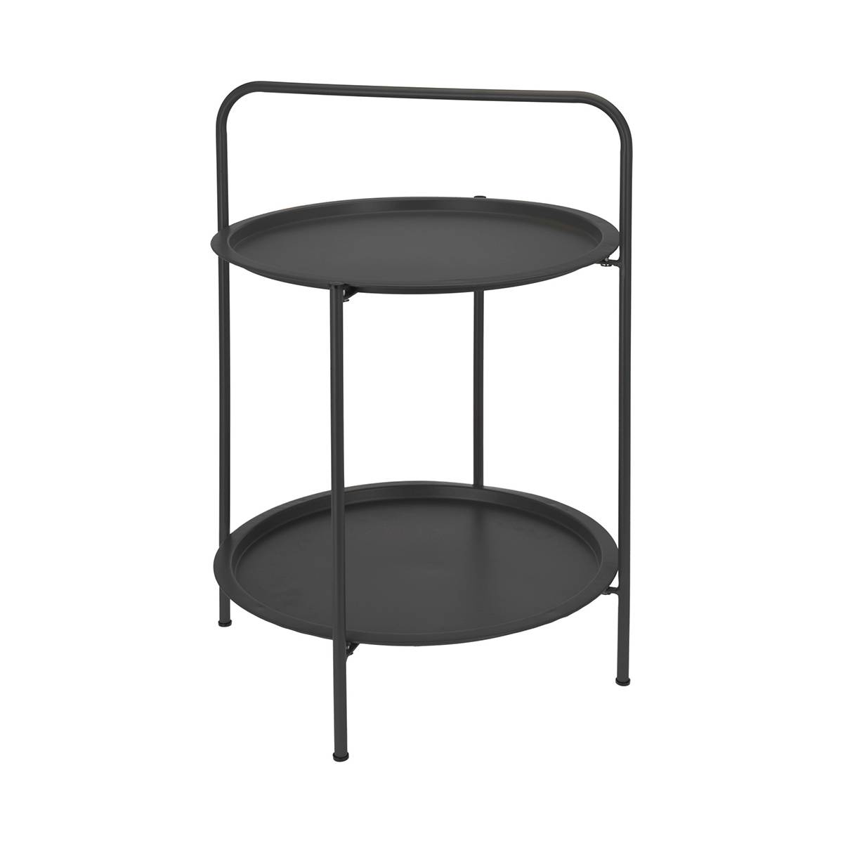 Table basse 2 plateaux anthracite Ø50 cm - Cémonjardin - Image 1