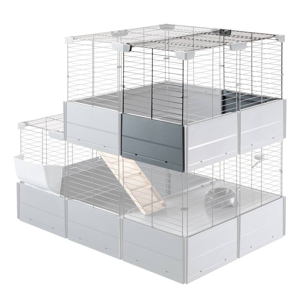 Ferplast - Extension pour Cages Modulables pour Lapins Petits Animaux Multipla, Socle, Grillage Métallique et Plastique Recyclé - Image 4