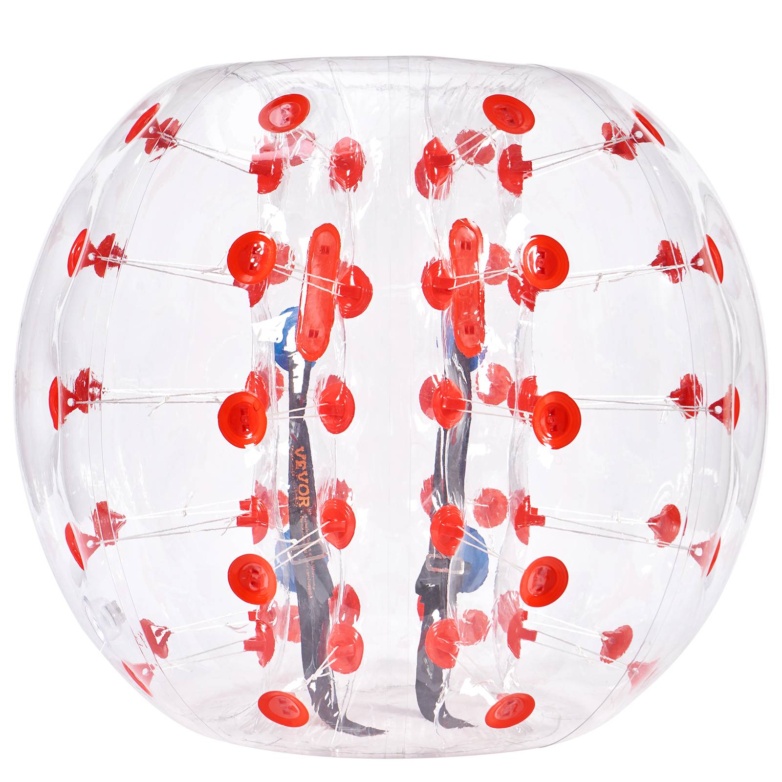 VEVOR Bulle gonflable 1.2m pois rouge PVC 0.8mm, pour jeux en plein air adolescents/adultes. - Image 1
