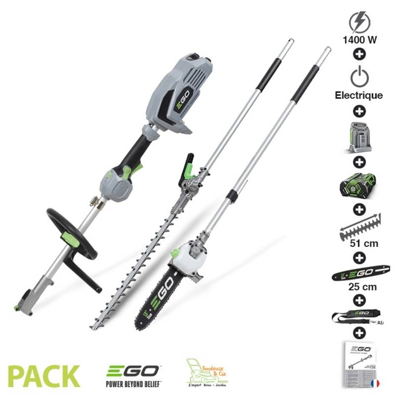 Pack élagage entretien arbres et haies avec moteur chargeur batterie 56v Egopower - Image 1