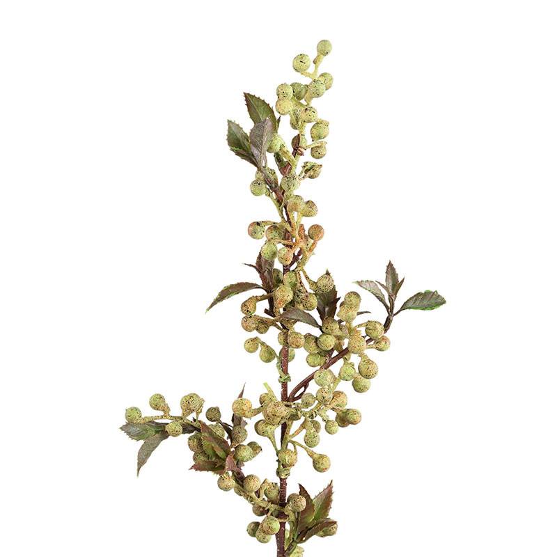 Plante Artificielle Grappe de Baies Jaunes avec Feuilles en Polyester 65cm - Image 1