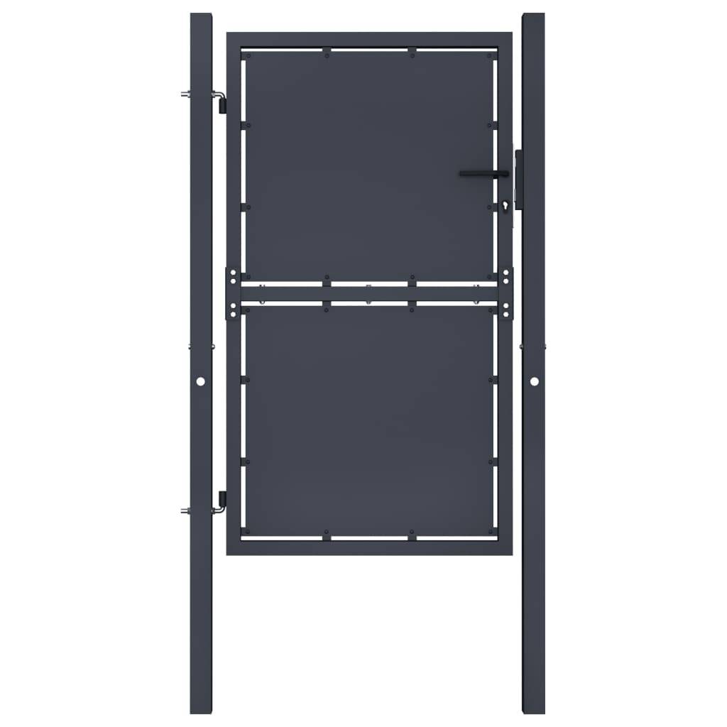 ComfortXL - Portillon de Passage Acier Durable avec Poteaux et Serrure pour Clôture de Jardin Anthracite 100 x 125 cm – ComfortXL Outdoor Living - Image 1