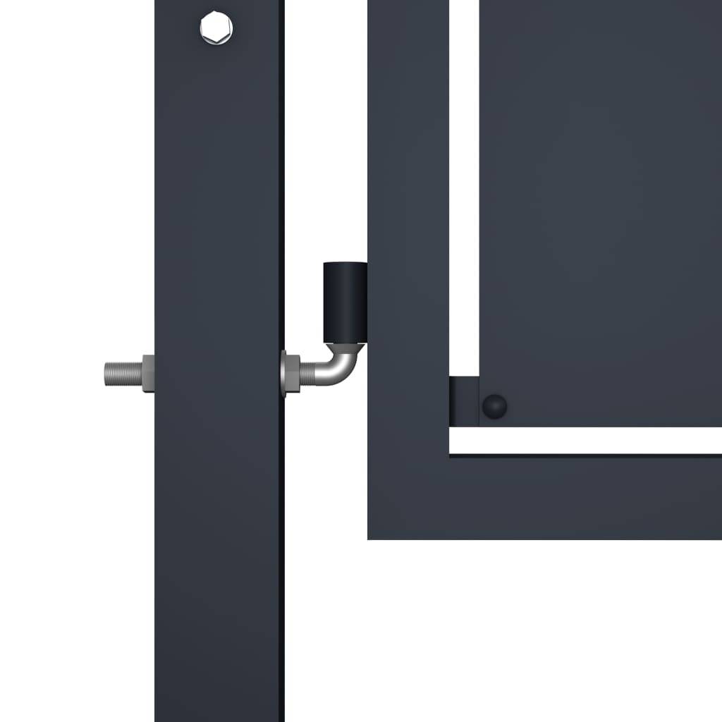 ComfortXL - Portillon de Passage Acier Durable avec Poteaux et Serrure pour Clôture de Jardin Anthracite 100 x 125 cm – ComfortXL Outdoor Living - Image 3