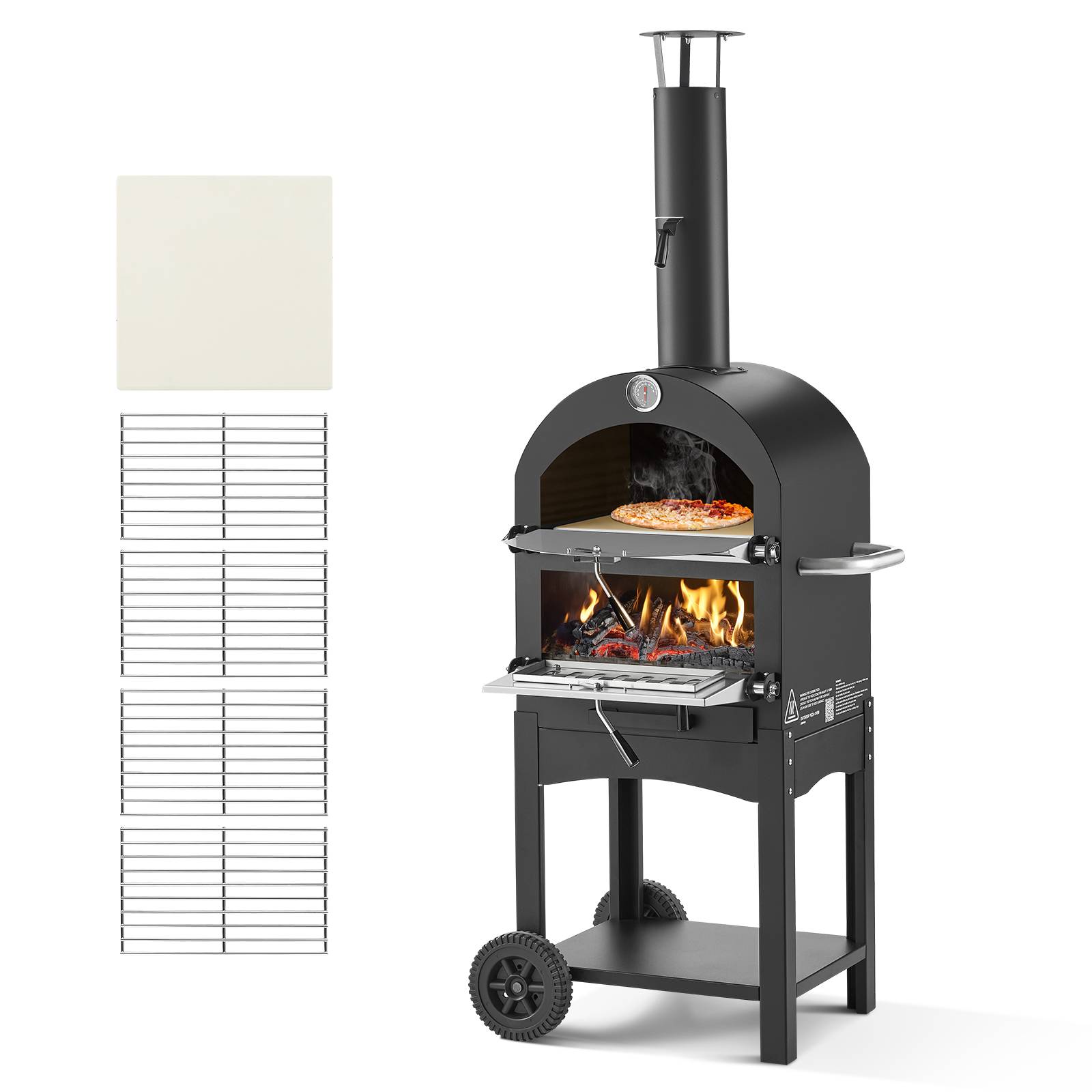 Vevor - VEVOR Four à Pizza d’Extérieur 30,5 cm à Granulés de Bois Camping Barbecue - Image 1