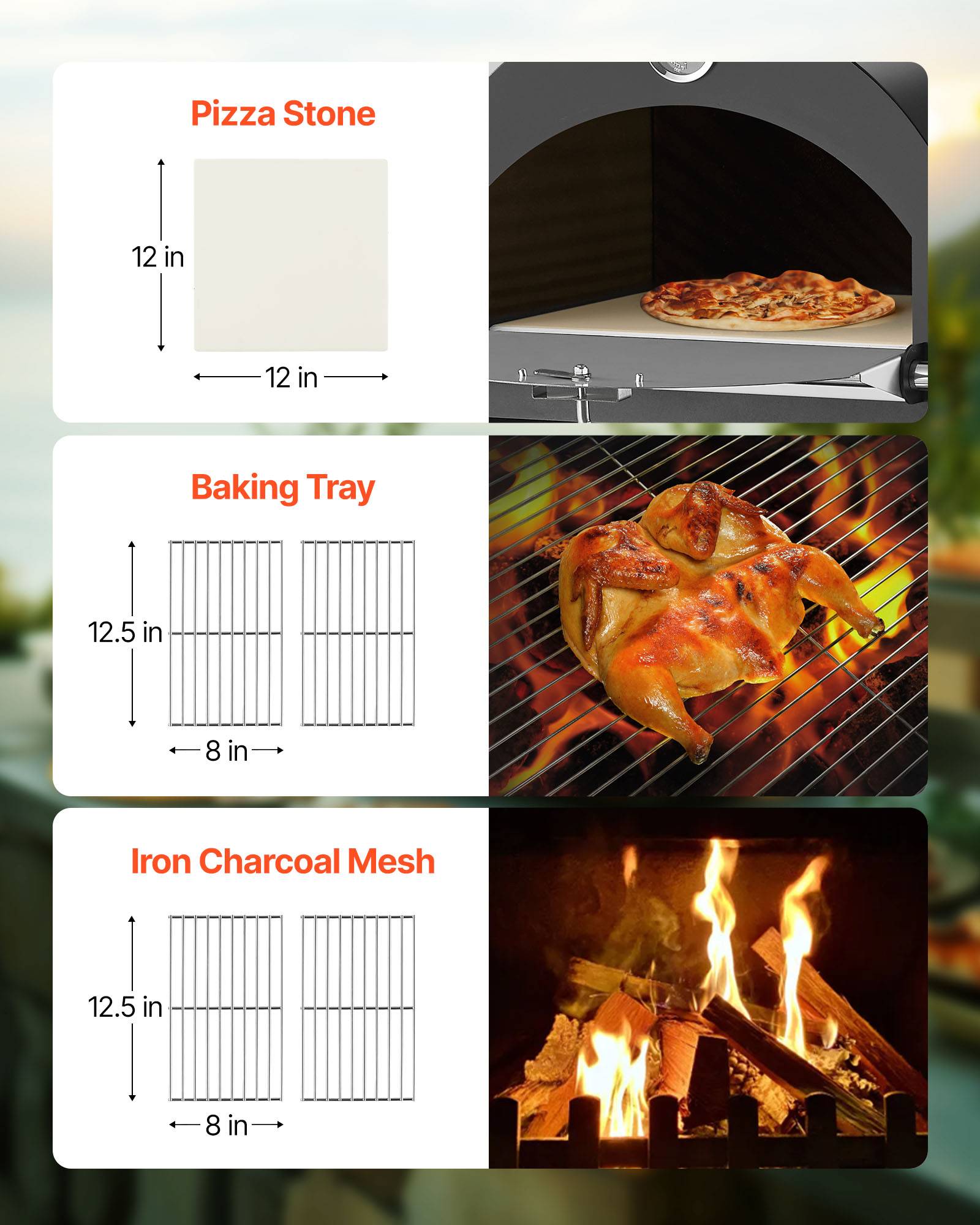 Vevor - VEVOR Four à Pizza d’Extérieur 30,5 cm à Granulés de Bois Camping Barbecue - Image 6