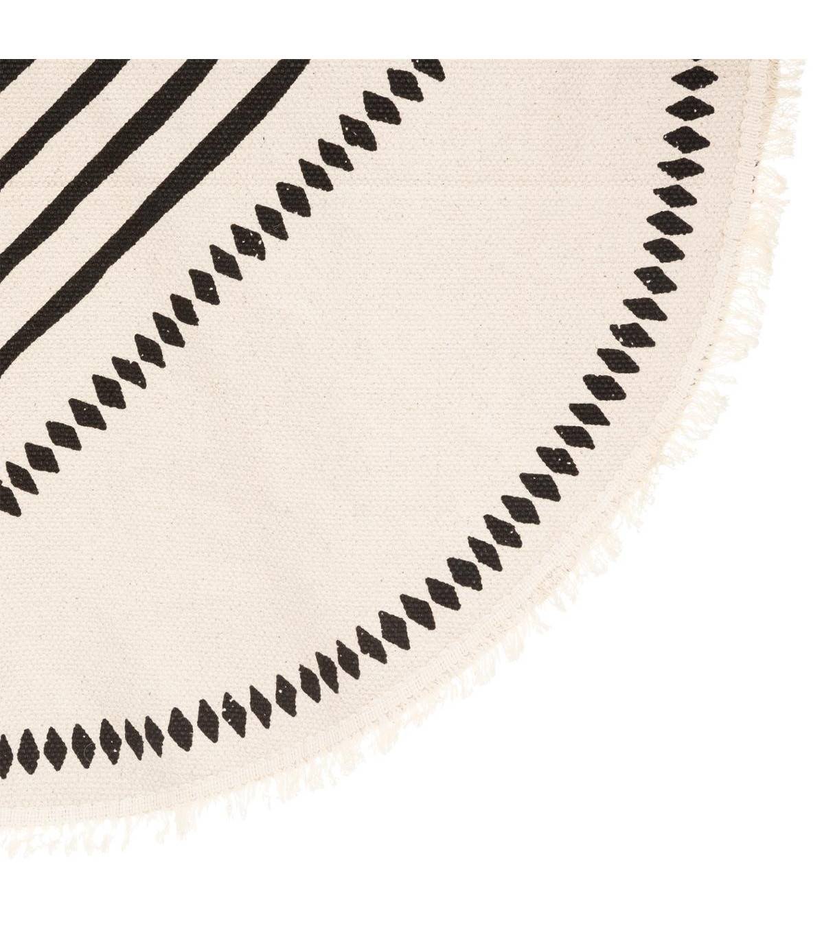 Tapis décoratif en Coton Imprimé D 90 cm - Image 2