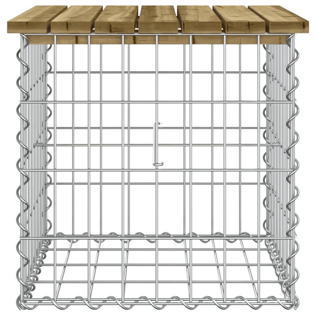 Maison Chic - Banc de jardin - Banc d'extérieur - Banquette design gabion 43x44x42 cm bois de pin imprégné - Image 4