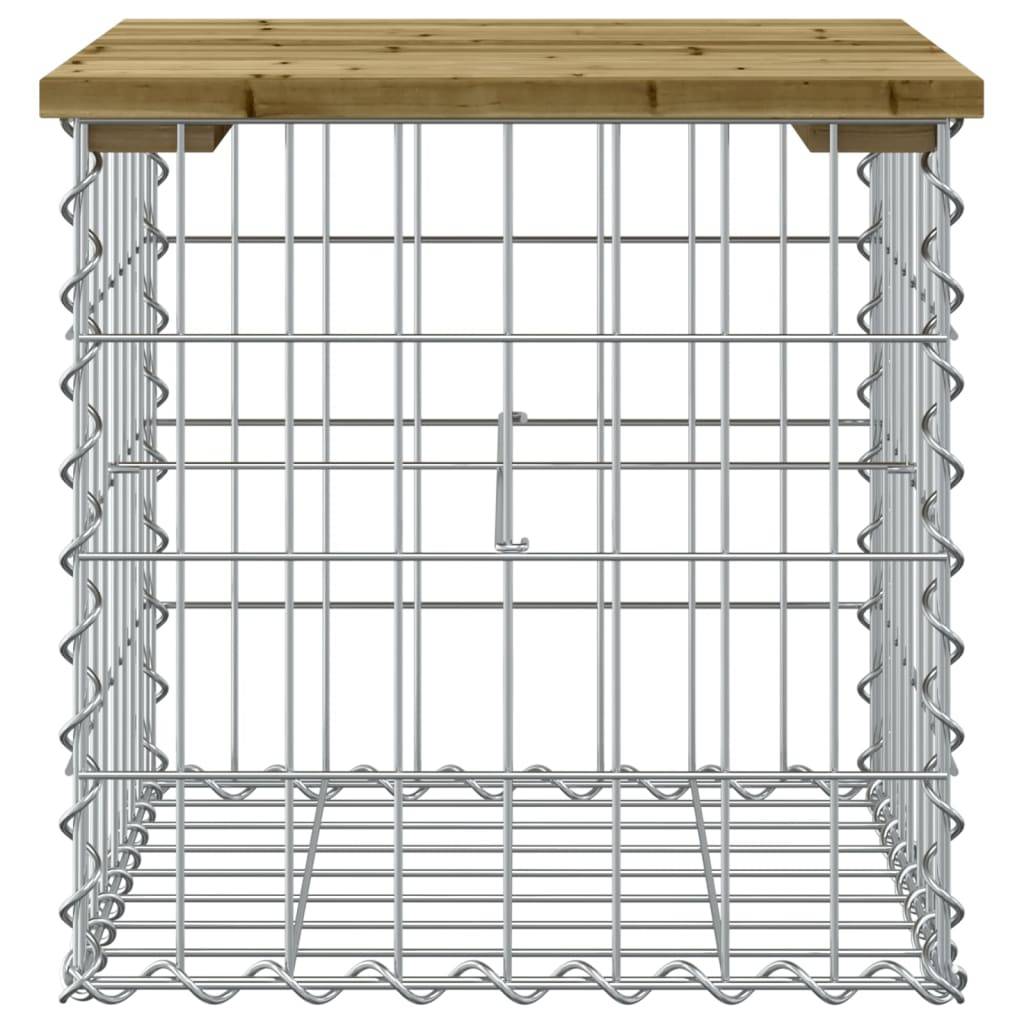Maison Chic - Banc de jardin - Banc d'extérieur - Banquette design gabion 43x44x42 cm bois de pin imprégné - Image 3