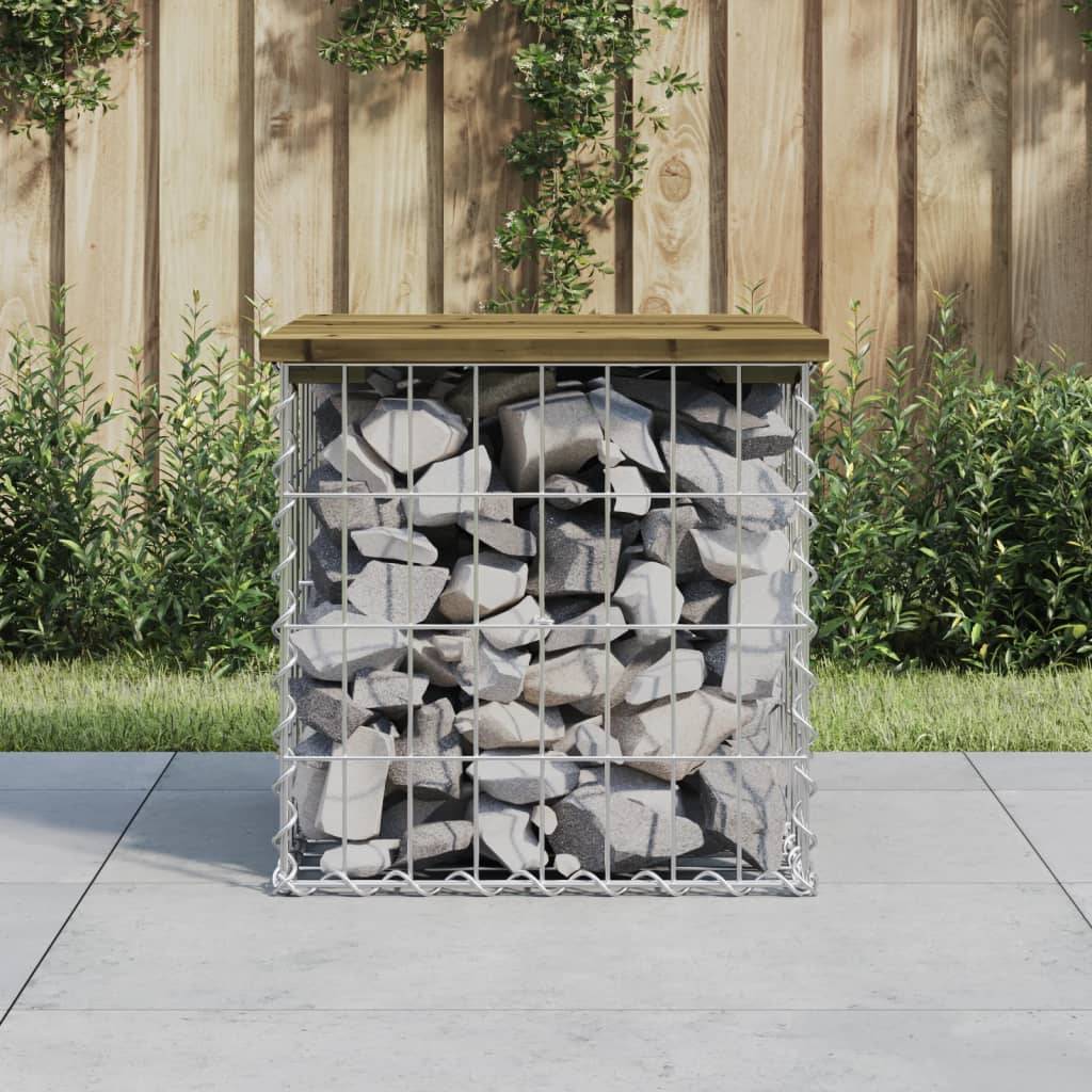 Maison Chic - Banc de jardin - Banc d'extérieur - Banquette design gabion 43x44x42 cm bois de pin imprégné - Image 2