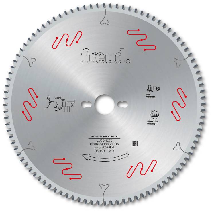 Lame pour métaux non ferreux/PVC/Aluminium FREUD - Ø250 3,5/3 AL30 Z80 TP- - F03FS05295 -LU5D 0800 - Image 1