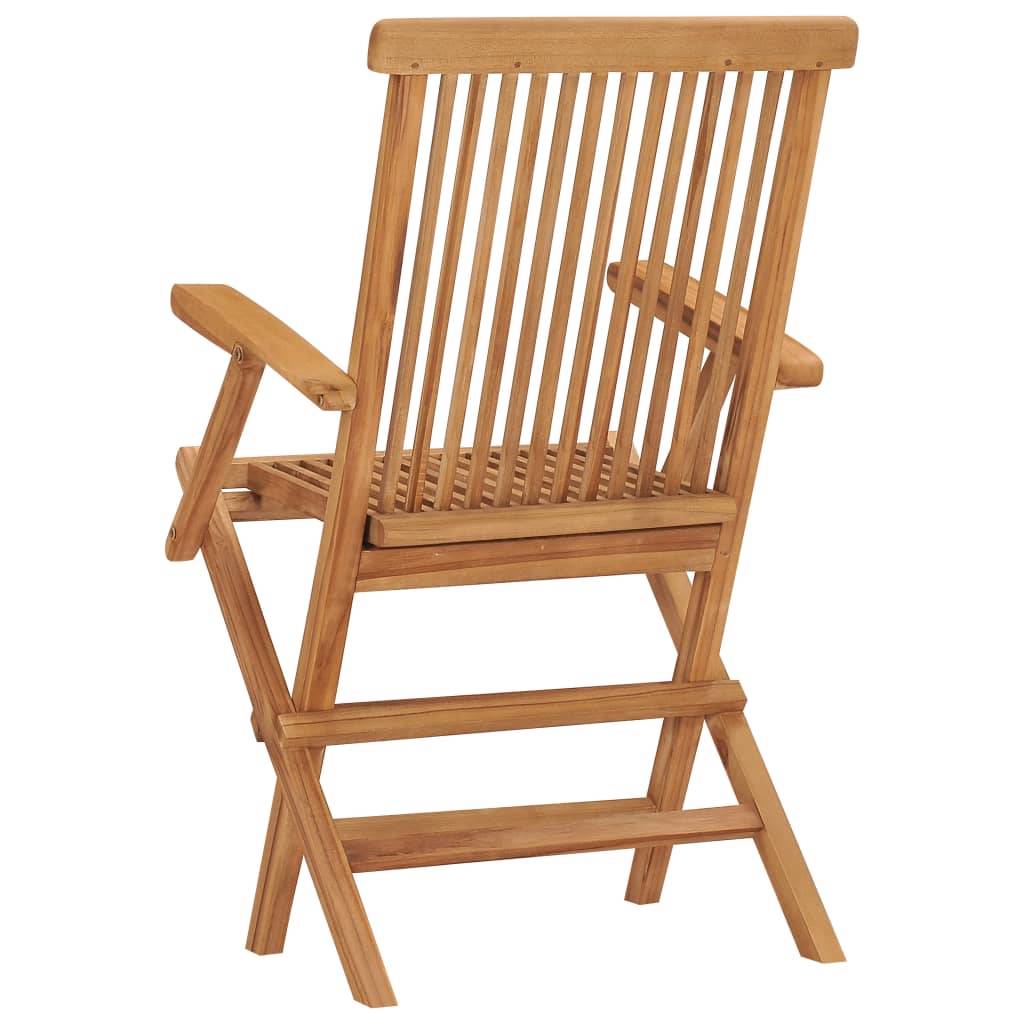 Lot de 3 Chaises de jardin pliables - Chaises d'extérieur - Chaise pliante de jardin Bois de teck massif - Image 5