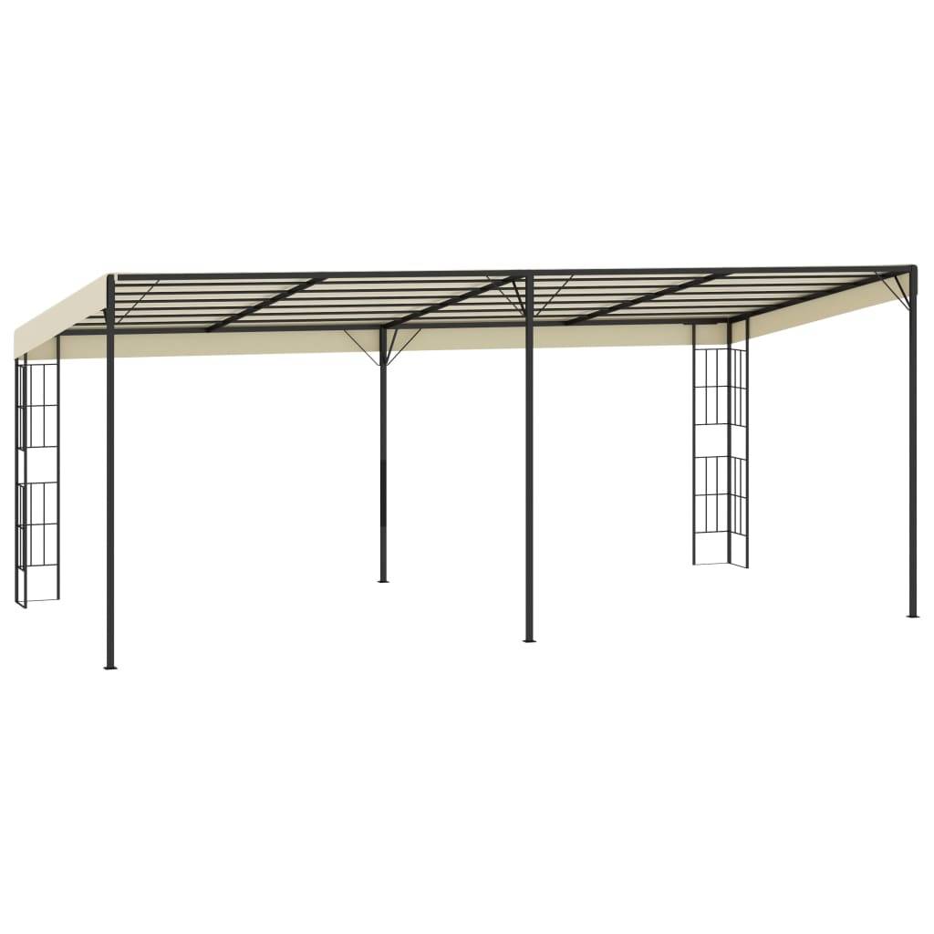 Pergola Adossée Acier Toile Anti-UV pour Terrasse et Jardin Crème 6x3 m – ComfortXL Outdoor Living - Image 4