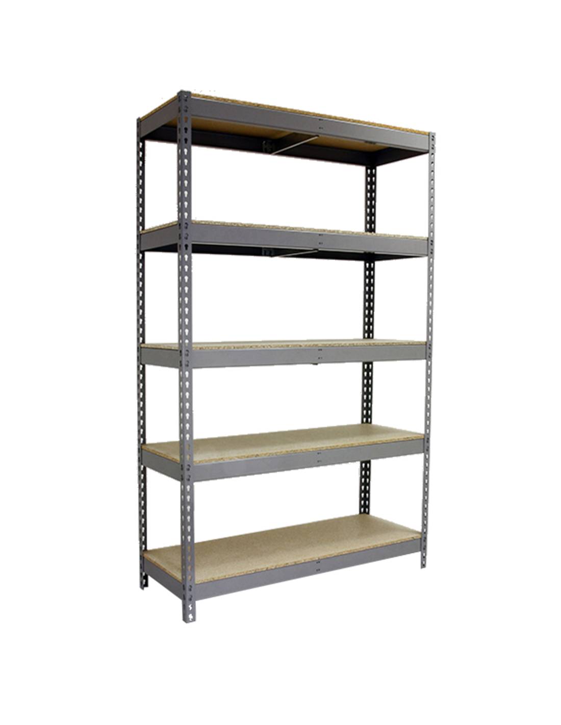 Etagère Sans Vis Ecoforte 1207-5 Chipboard Gris Gris 2000x1200x750 - Simonrack