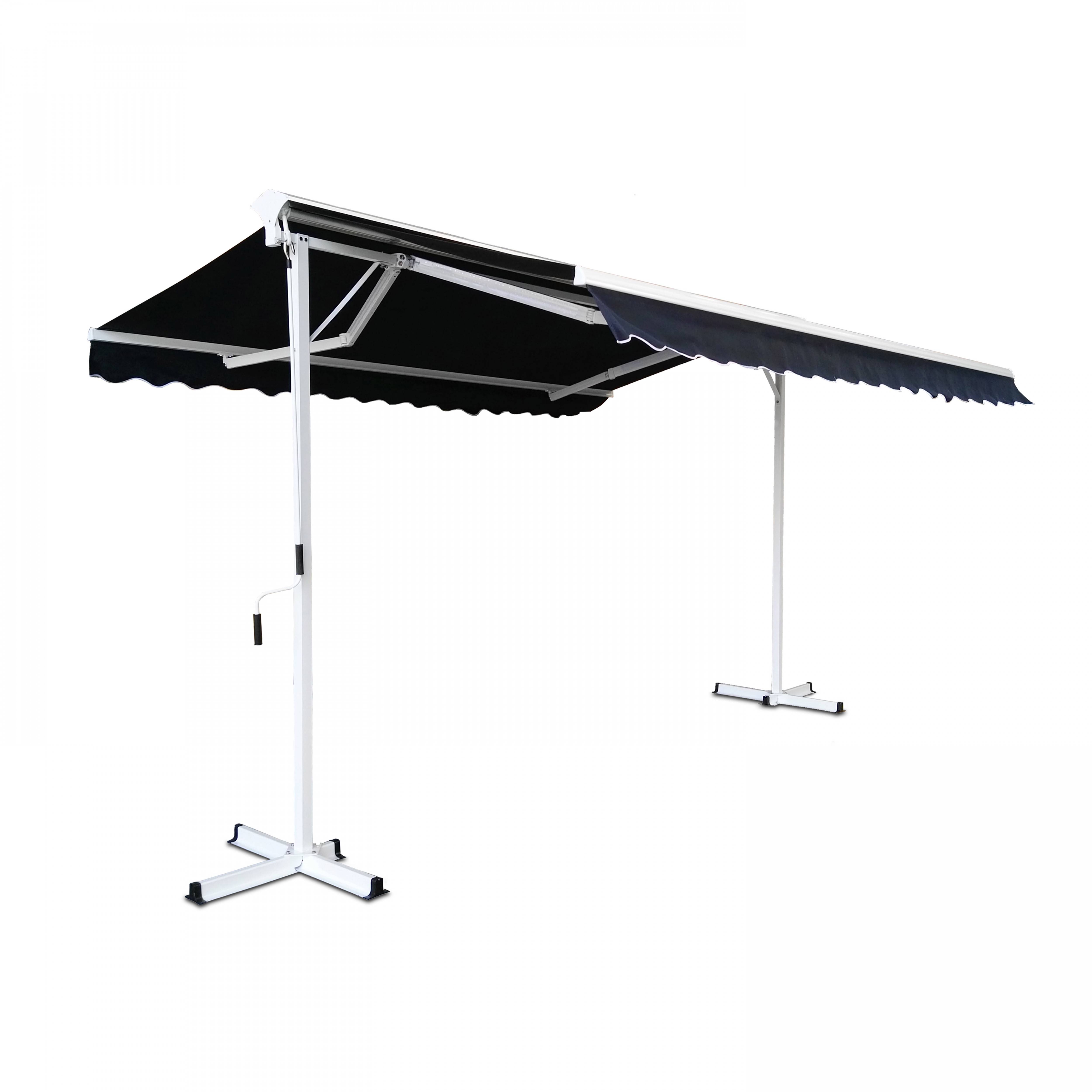 Oviala - Store double pente avec coffre 3 x 4 m en aluminium bleu marine
 Delgada - Oviala - Image 1