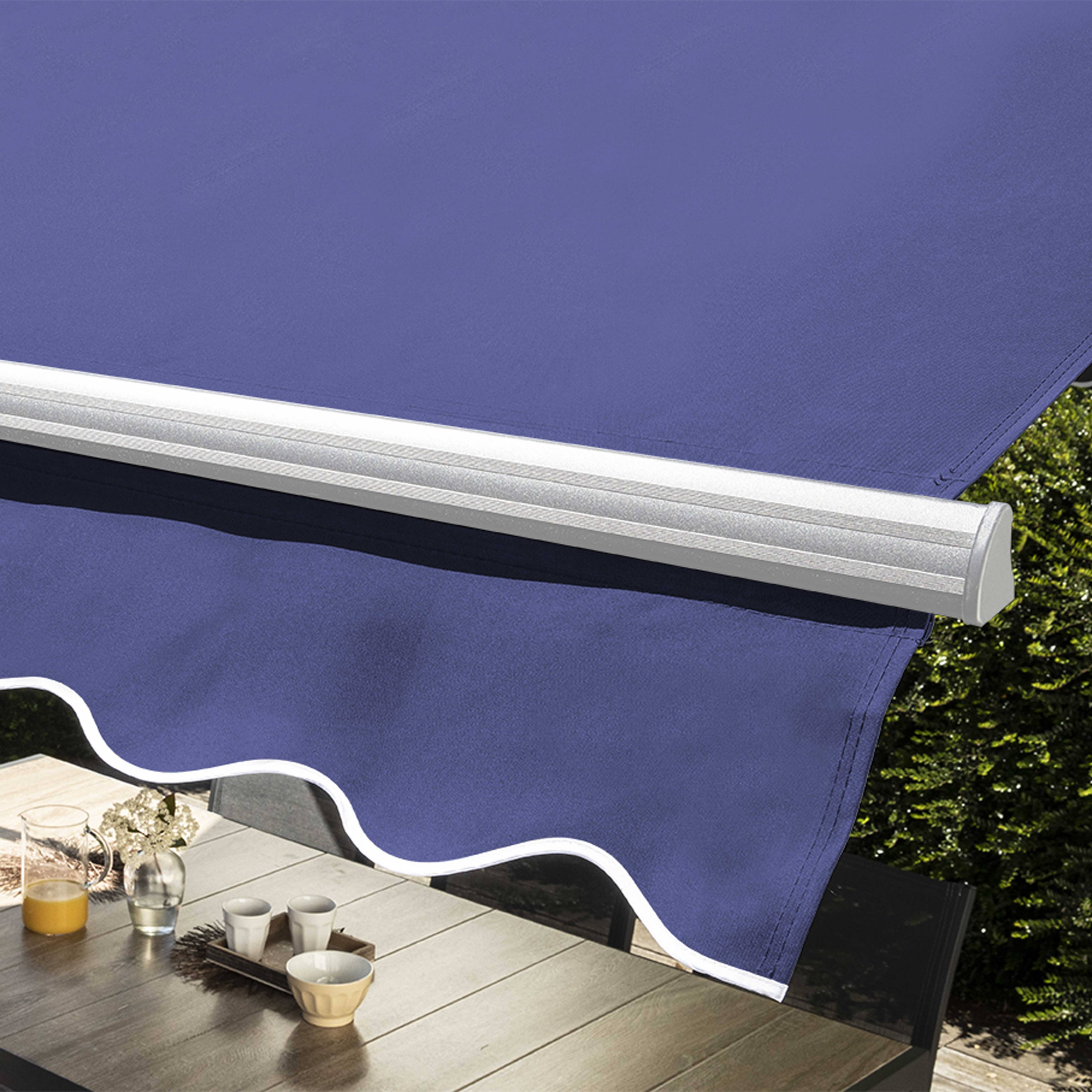 Oviala - Store double pente avec coffre 3 x 4 m en aluminium bleu marine
 Delgada - Oviala - Image 4
