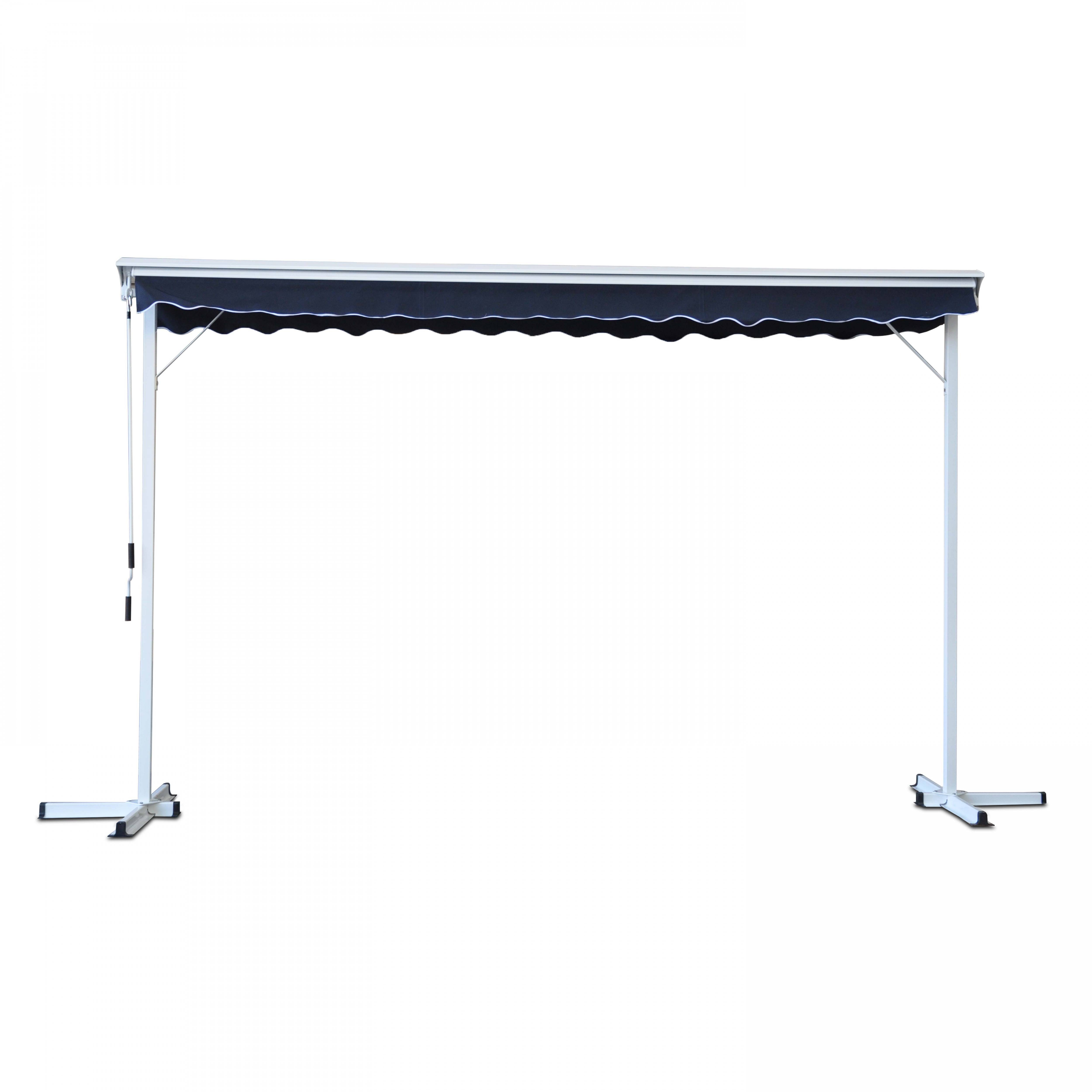 Oviala - Store double pente avec coffre 3 x 4 m en aluminium bleu marine
Delgada - Oviala - Image 5