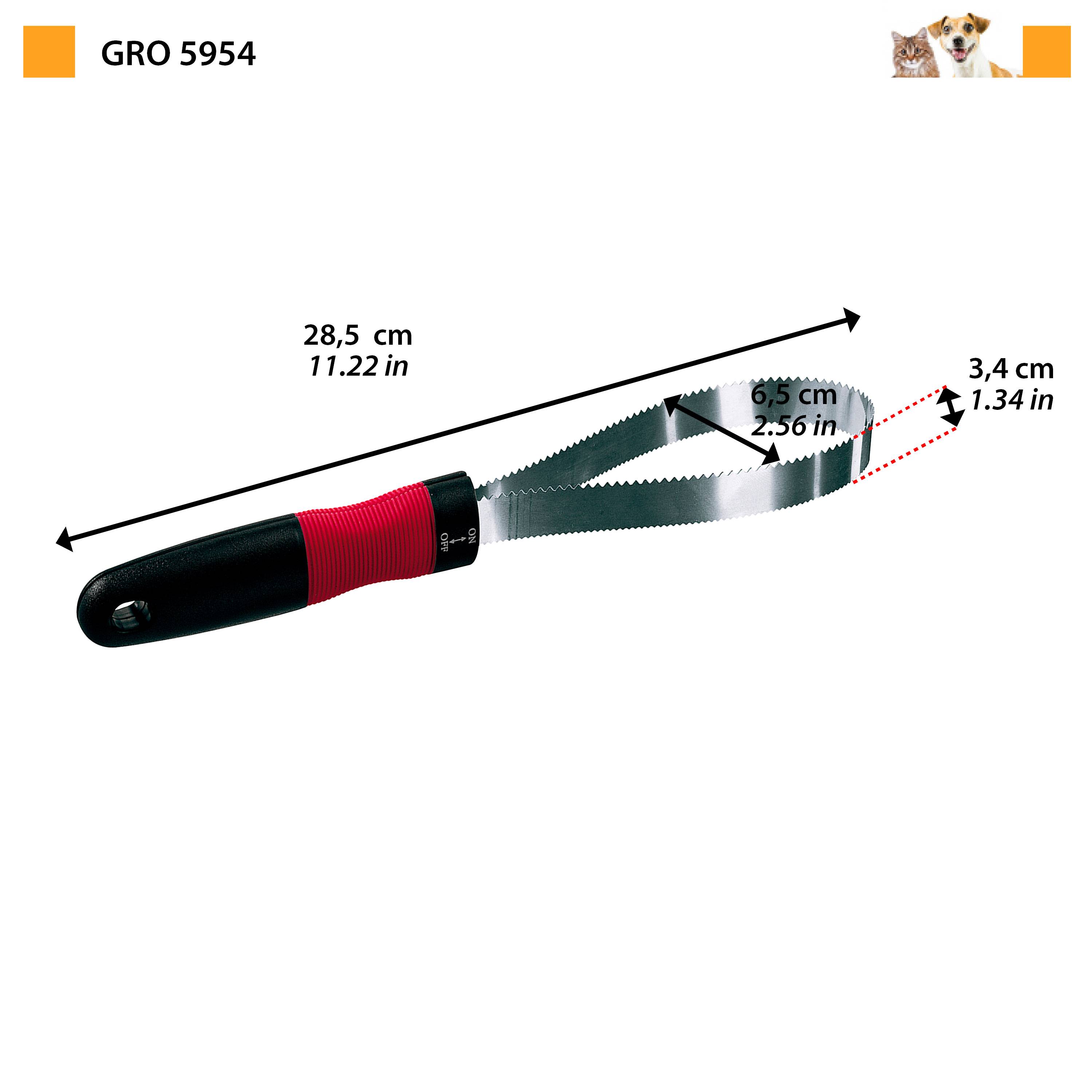 Ferplast - Ferplast Peigne Etrille pour chiens GRO 5954, Lame à double dents, Idéal pour les animaux à poils courts, 28,5 x 6,5 x h 3,4 cm - Image 2