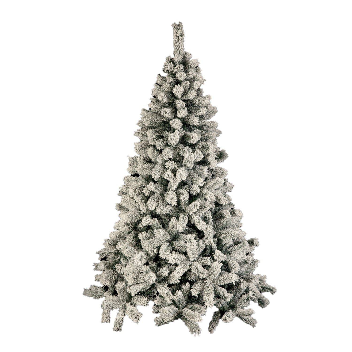 Fééric Lights & Christmas - Sapin de Noël artificiel effet enneigé WINDY PEAK - H. 180 cm - Blanc - Féérie Lights & Christmas - Image 1